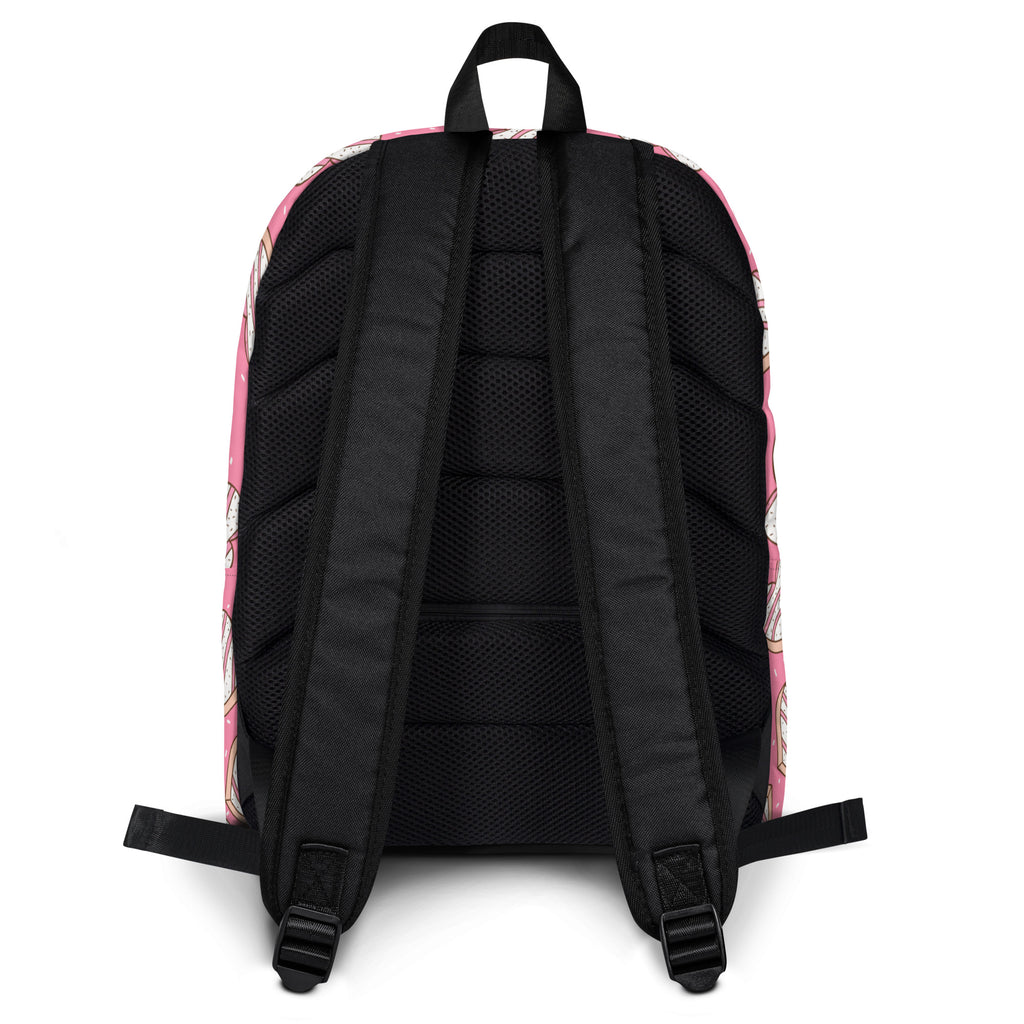 Girls Pink Heart Cookies Backpack - Water-Resistant School Bag With Adjustable Padded Straps & Breathable Mesh Back