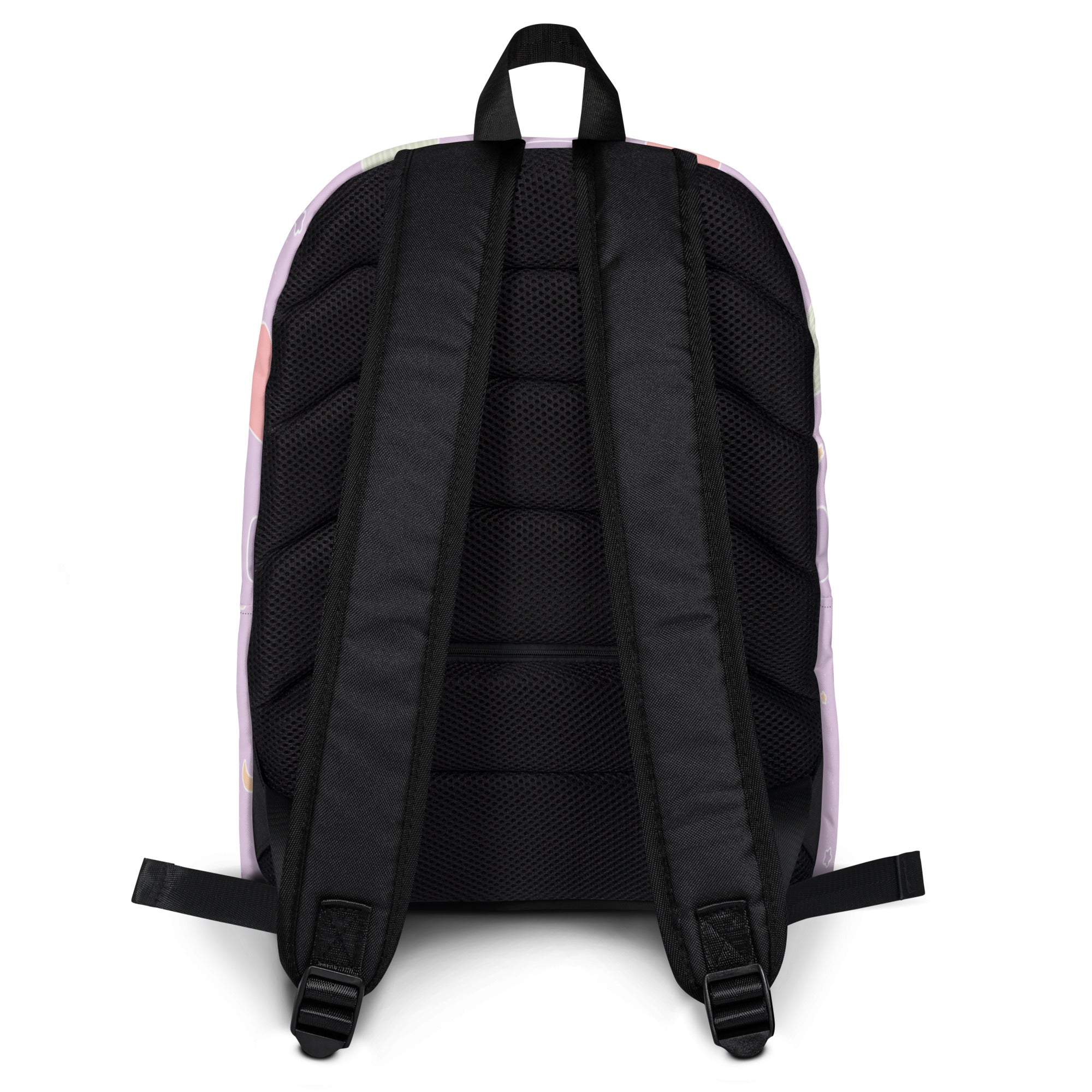Girls Pastel Purple Kawaii Cats & Clouds Backpack - Water-Resistant School Bag With Adjustable Padded Straps & Breathable Mesh Back