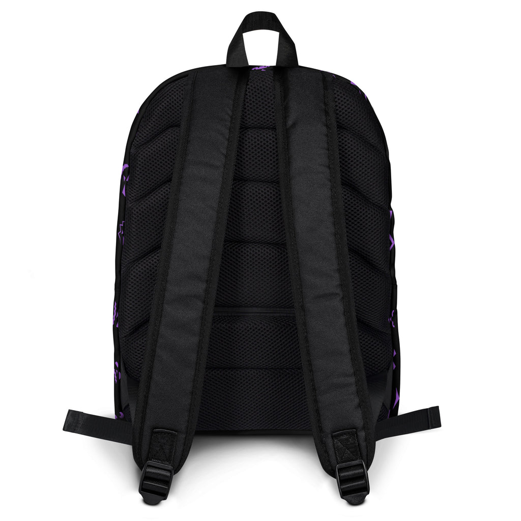 Kids Purple Jack-O’-Lantern Halloween Backpack - Water-Resistant School Bag With Adjustable Padded Straps & Breathable Mesh Back