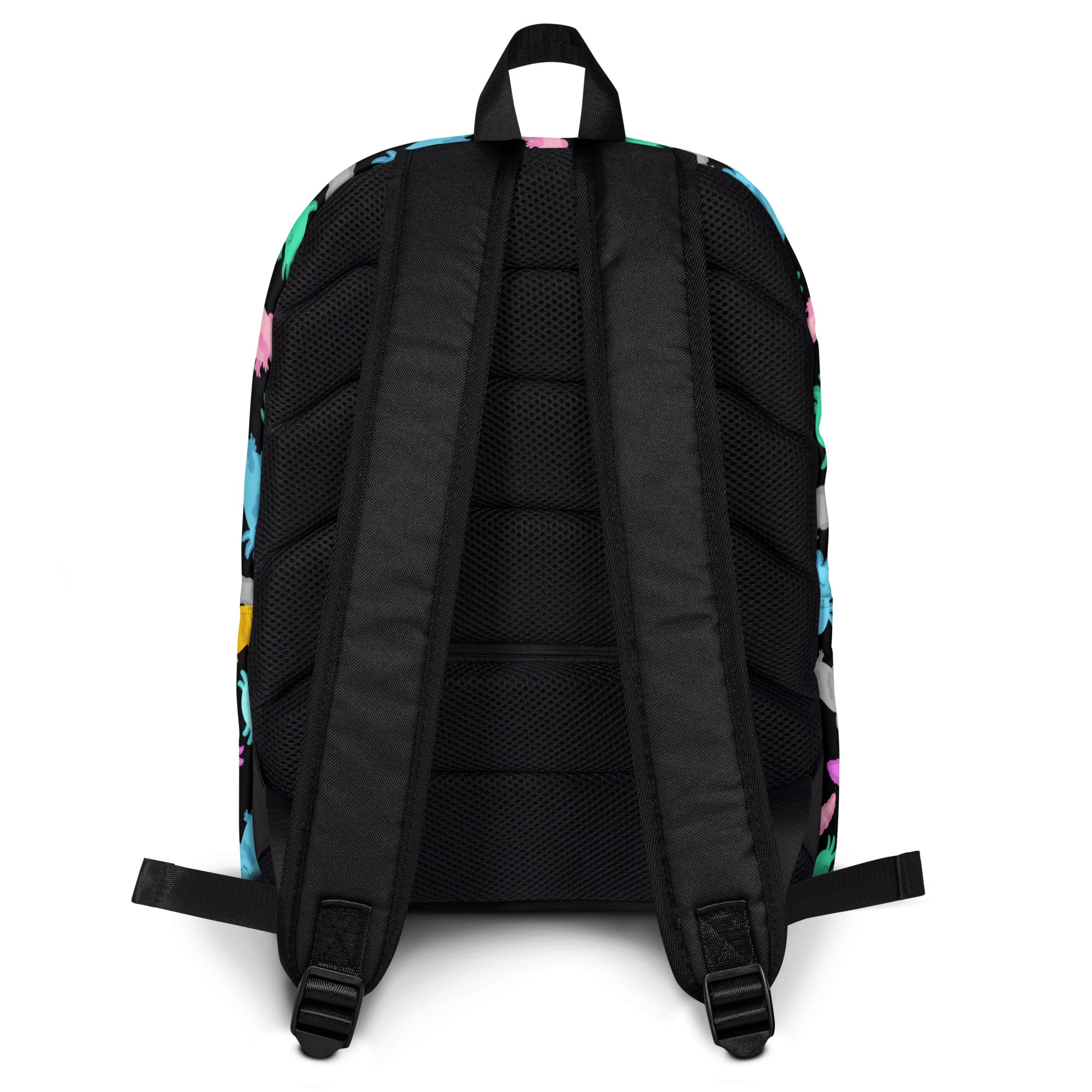 Girls Colorful Axolotl Backpack - Water-Resistant School Bag With Adjustable Padded Straps & Breathable Mesh Back