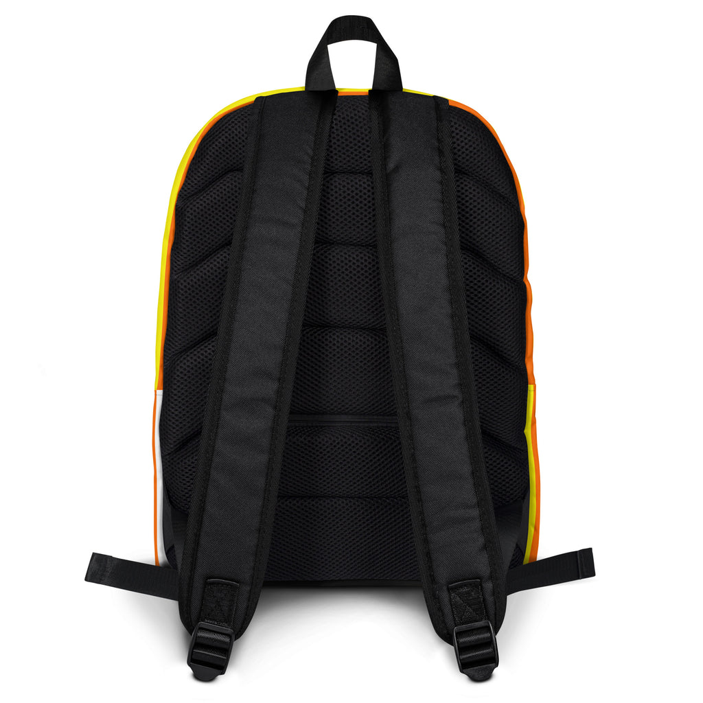 Kids Candy Corn Stripes Backpack - Water-Resistant School Bag With Adjustable Padded Straps & Breathable Mesh Back