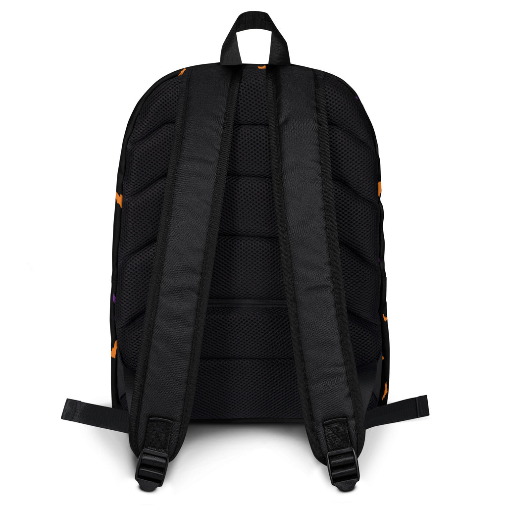 Kids Colorful Halloween Bat Backpack - Water-Resistant School Bag With Adjustable Padded Straps & Breathable Mesh Back