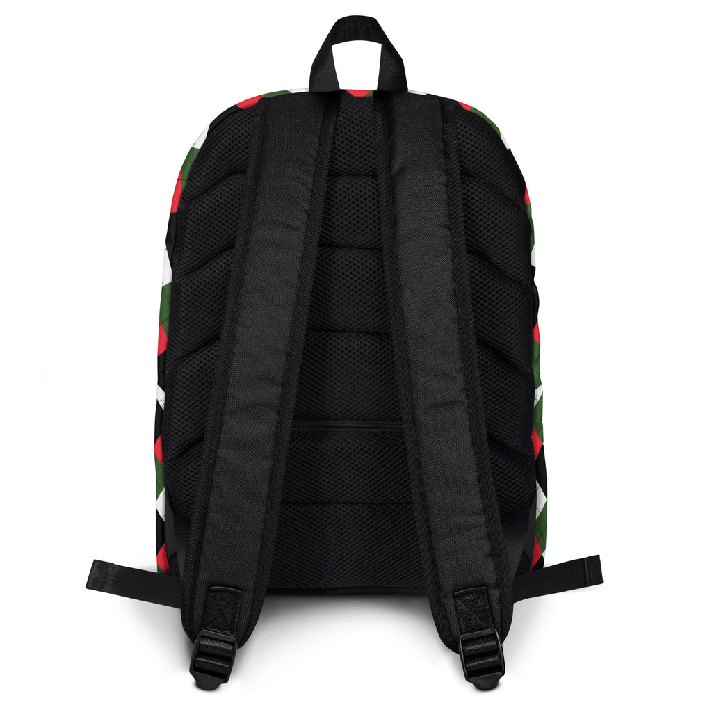 Kids Christmas Argyle Backpack - Water-Resistant School Bag With Adjustable Padded Straps & Breathable Mesh Back