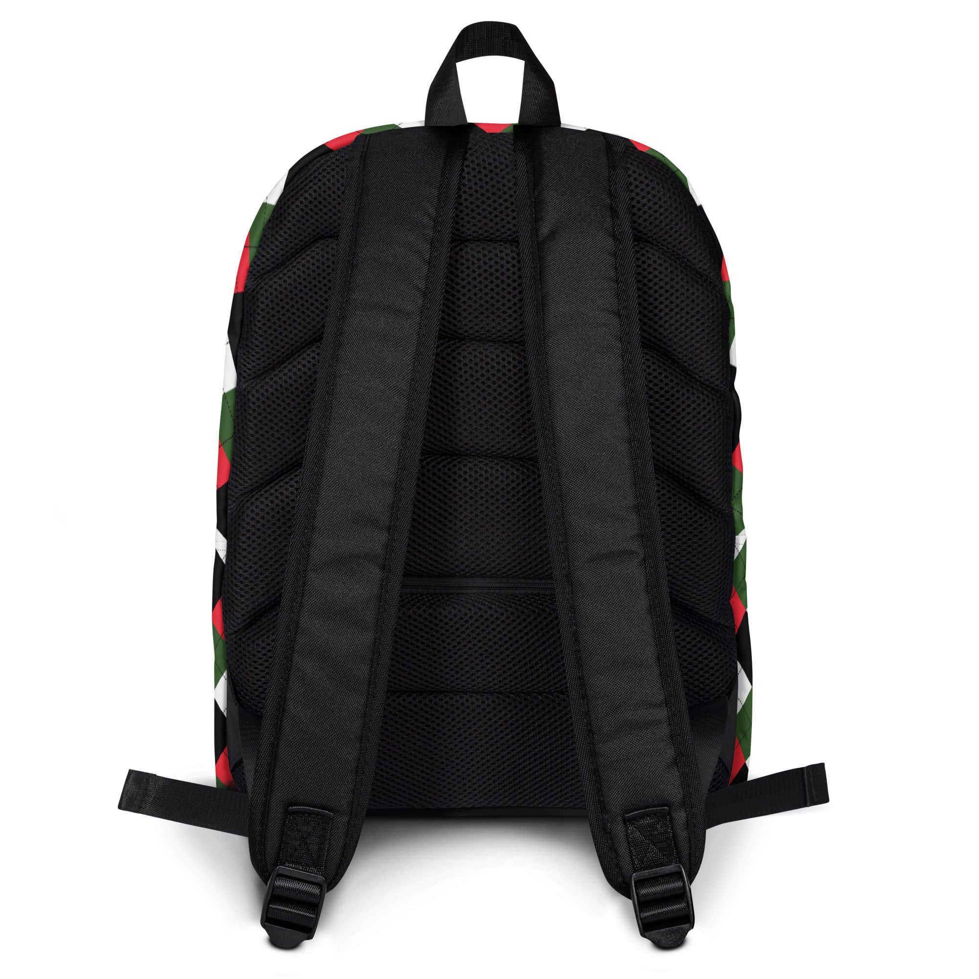 Kids Christmas Argyle Backpack - Water-Resistant School Bag With Adjustable Padded Straps & Breathable Mesh Back