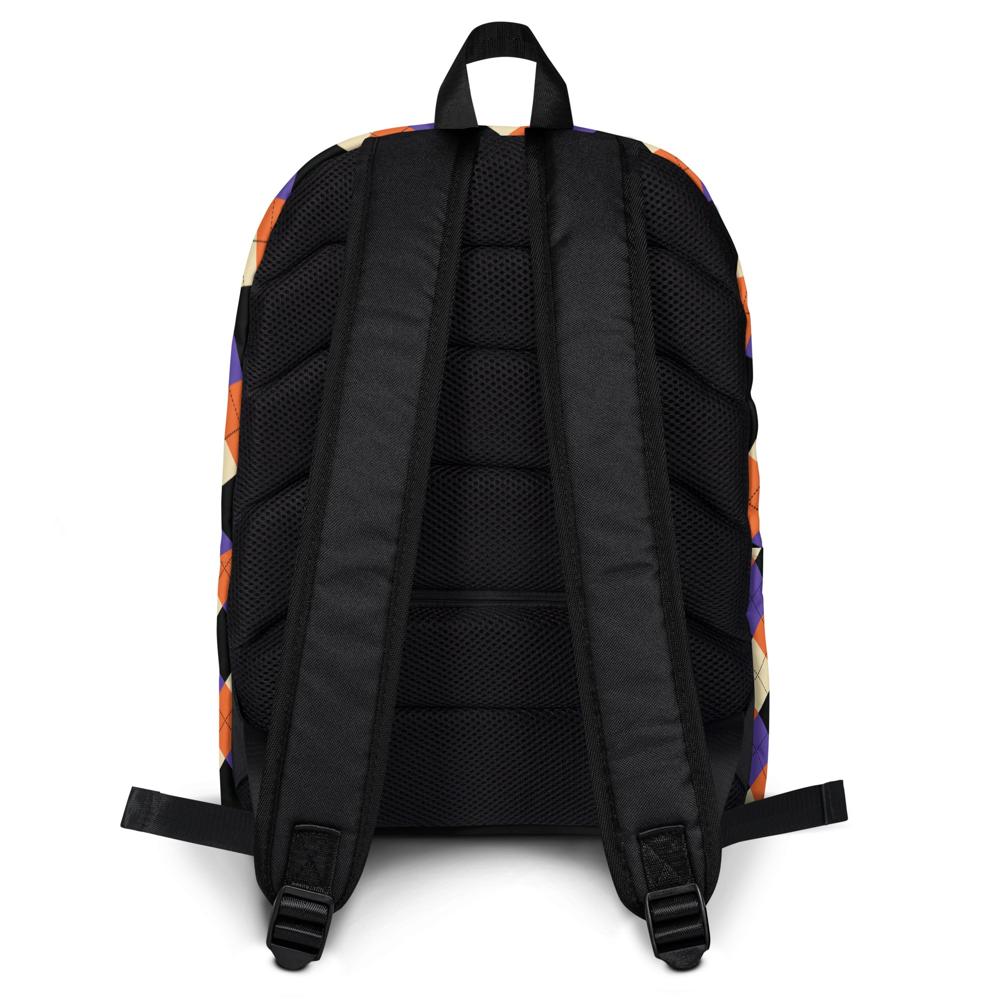 Kids Halloween Argyle Backpack - Water-Resistant School Bag With Adjustable Padded Straps & Breathable Mesh Back
