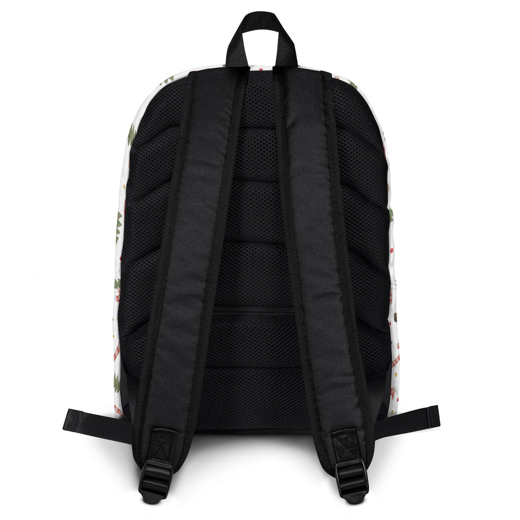 Kids Candy Cane Christmas Tree Backpack - Water-Resistant School Bag With Adjustable Padded Straps & Breathable Mesh Back