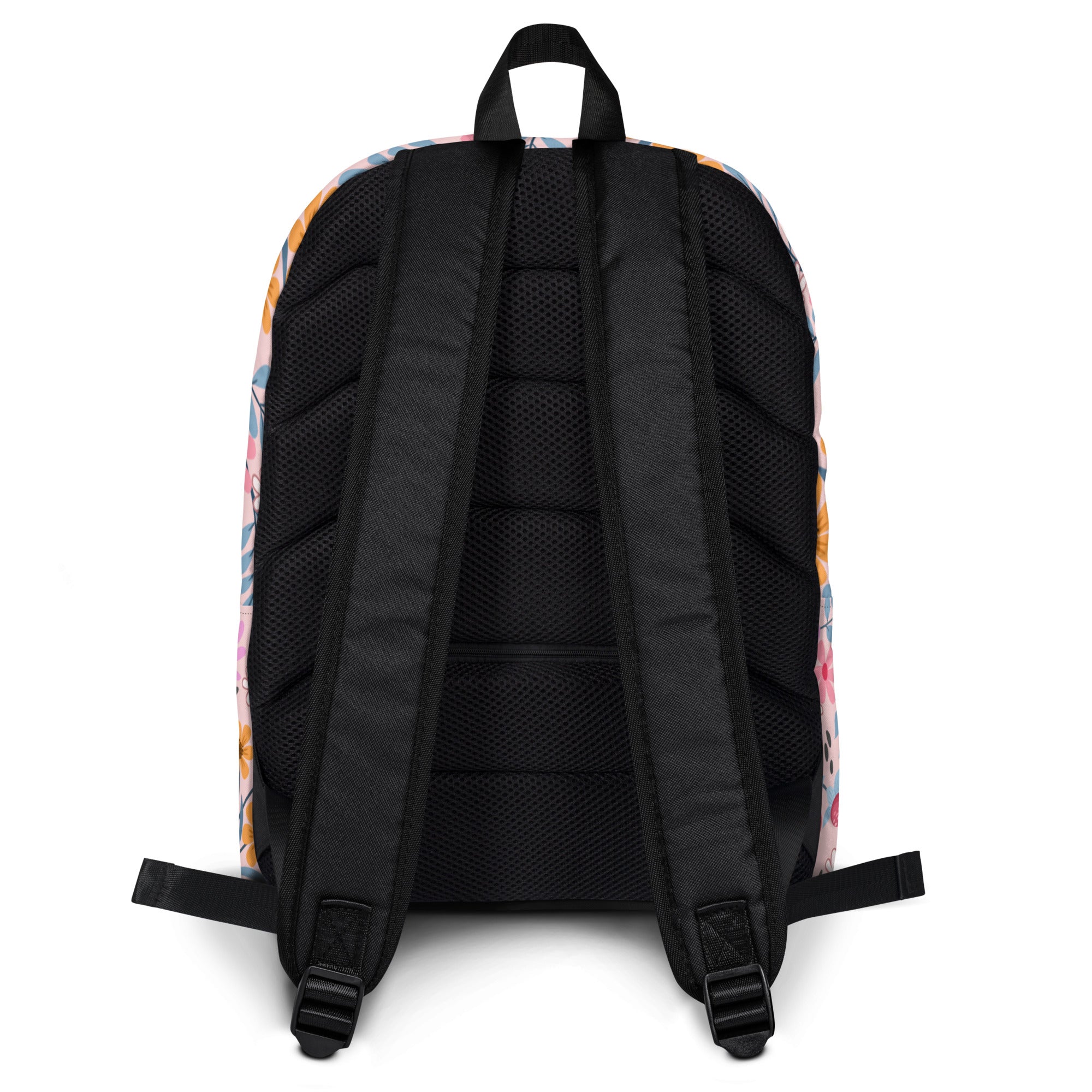 Girls Pink Floral Backpack - Water-Resistant School Bag With Adjustable Padded Straps & Breathable Mesh Back