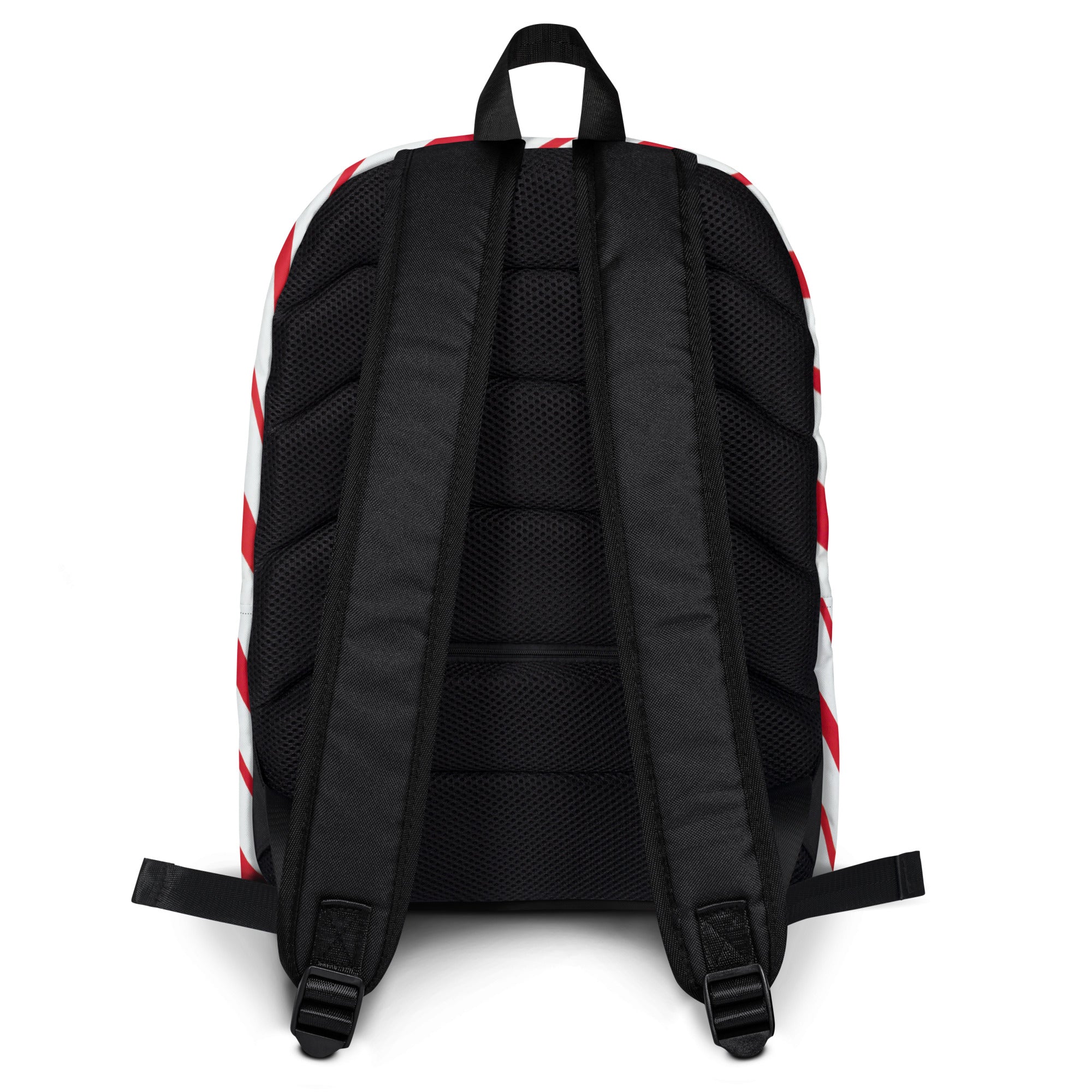 Kids Candy Cane Stripe Backpack - Water-Resistant School Bag With Adjustable Padded Straps & Breathable Mesh Back