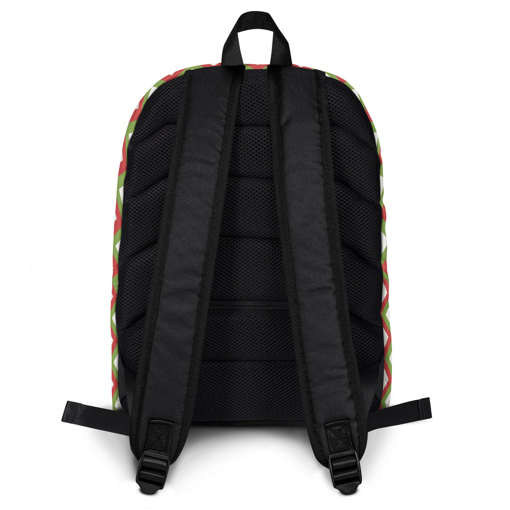 Kids Christmas Chevron Backpack - Water-Resistant School Bag With Adjustable Padded Straps & Breathable Mesh Back