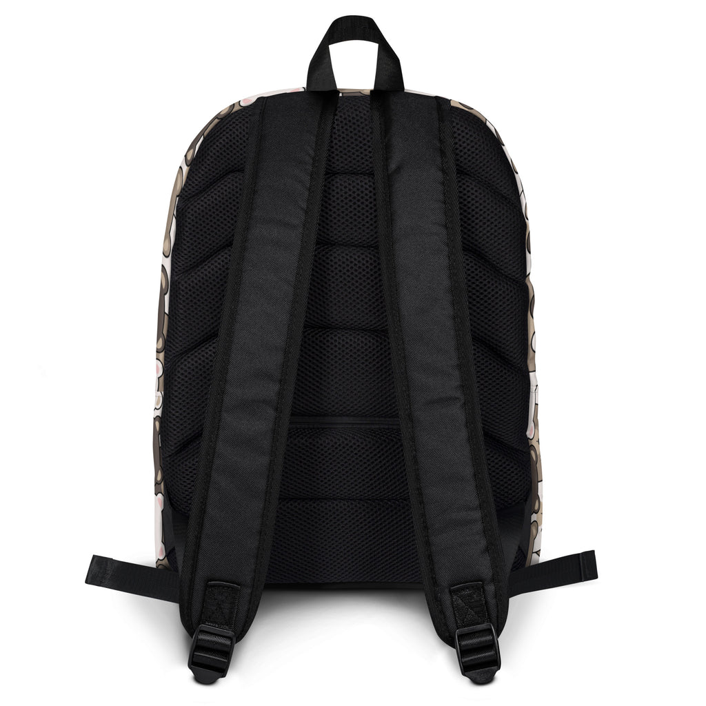 Kids Bear Face Backpack - Water-Resistant School Bag With Adjustable Padded Straps & Breathable Mesh Back