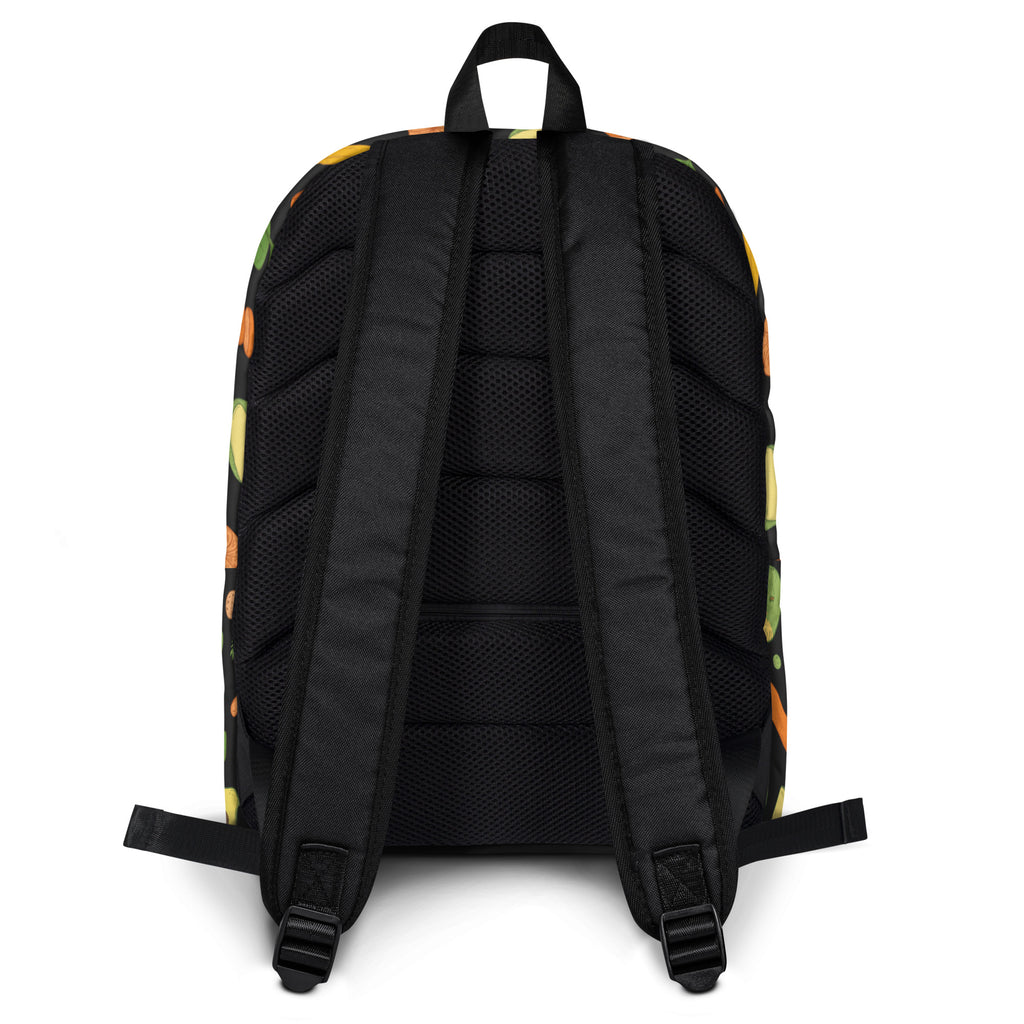 Kids Veggies & Fruit Backpack - Water-Resistant School Bag With Adjustable Padded Straps & Breathable Mesh Back