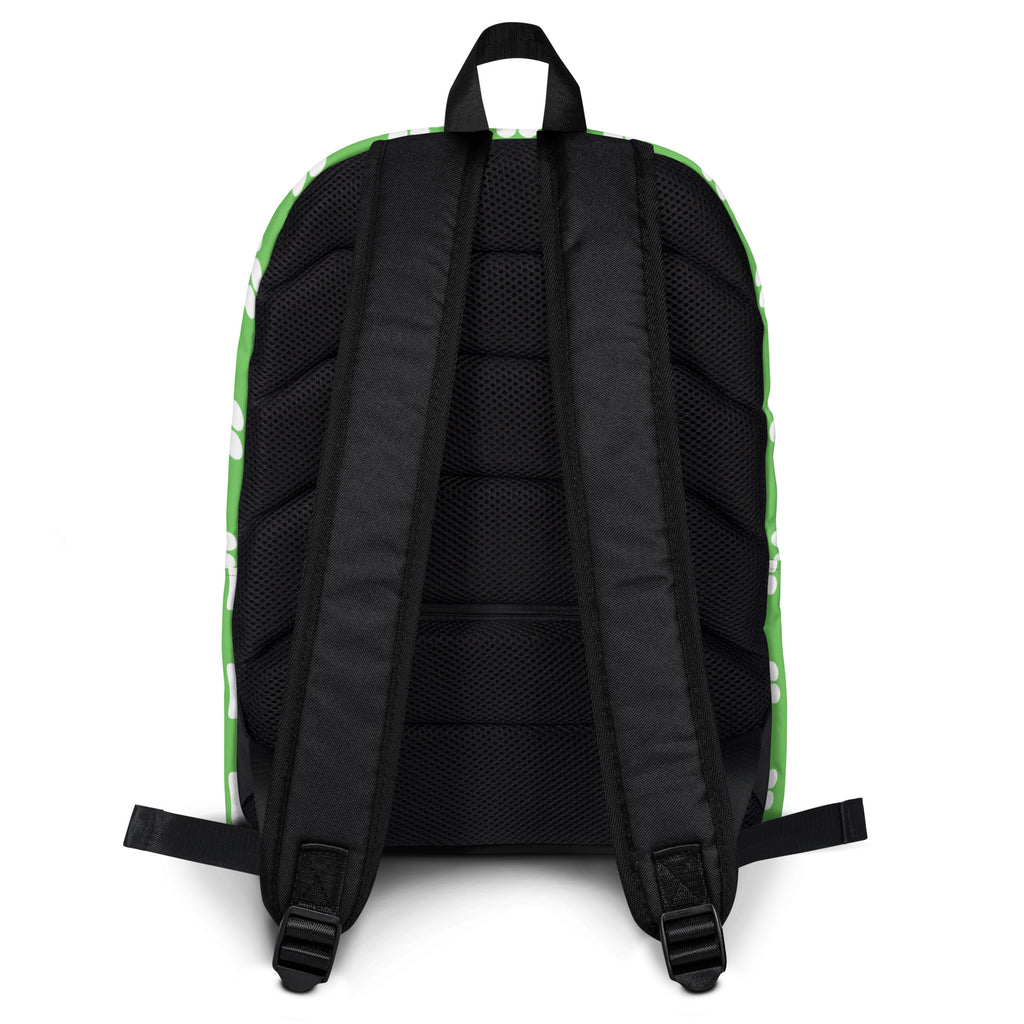 Kids Green Paw Print Backpack - Water-Resistant School Bag With Adjustable Padded Straps & Breathable Mesh Back