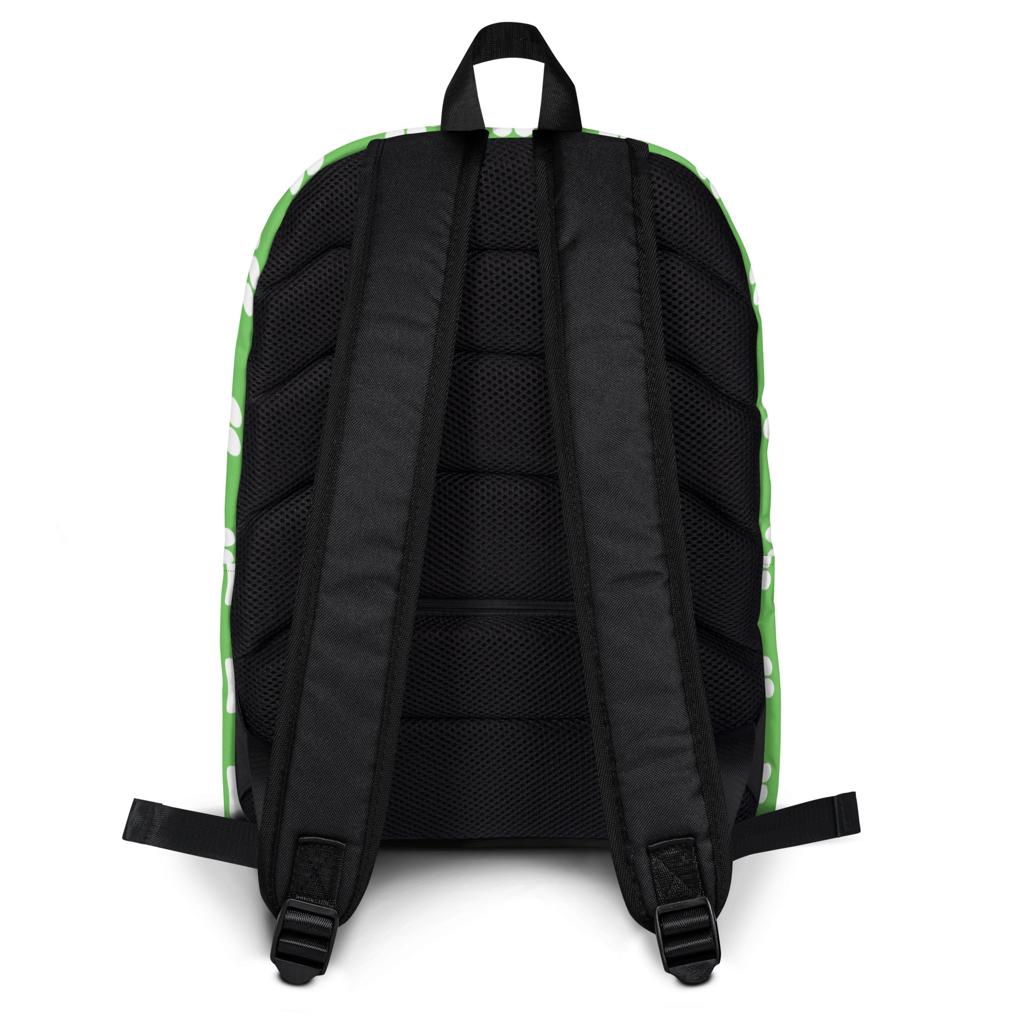 Kids Green Paw Print Backpack - Water-Resistant School Bag With Adjustable Padded Straps & Breathable Mesh Back