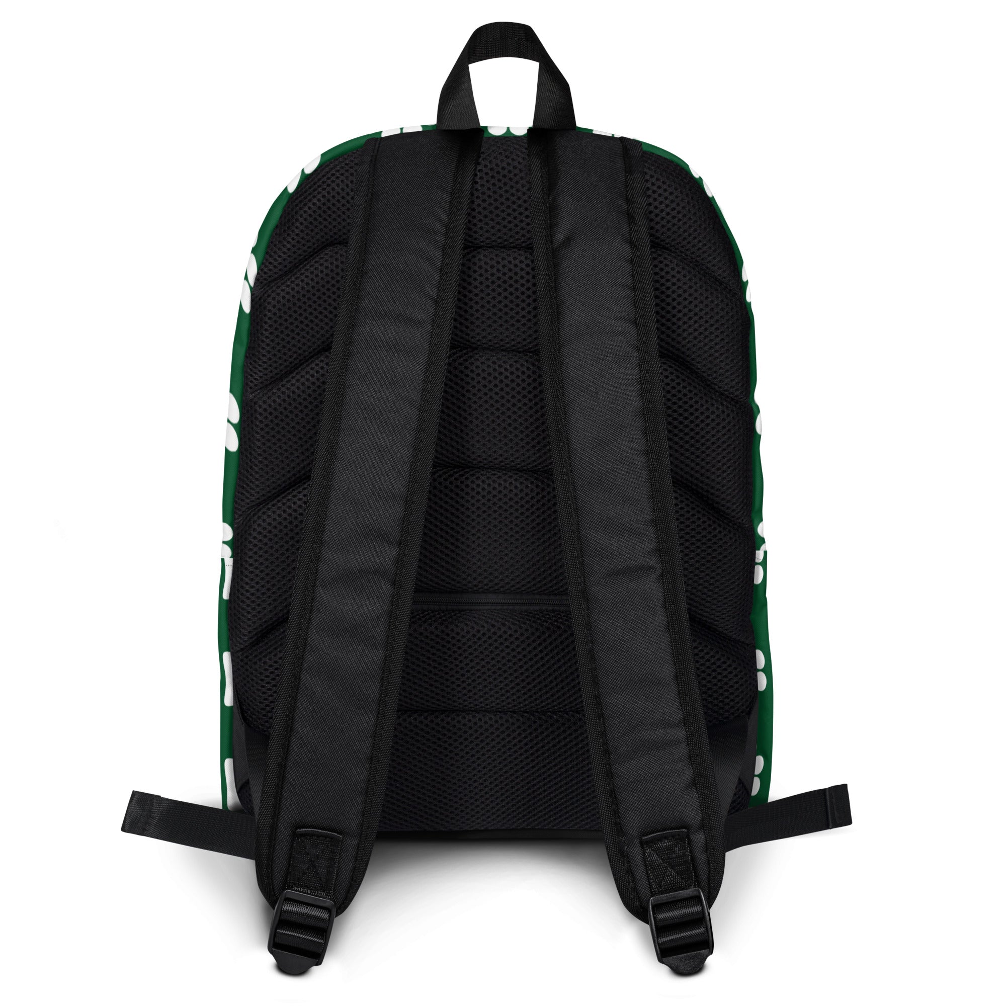 Kids Forest Green Paw Print Backpack - Water-Resistant School Bag With Adjustable Padded Straps & Breathable Mesh Back