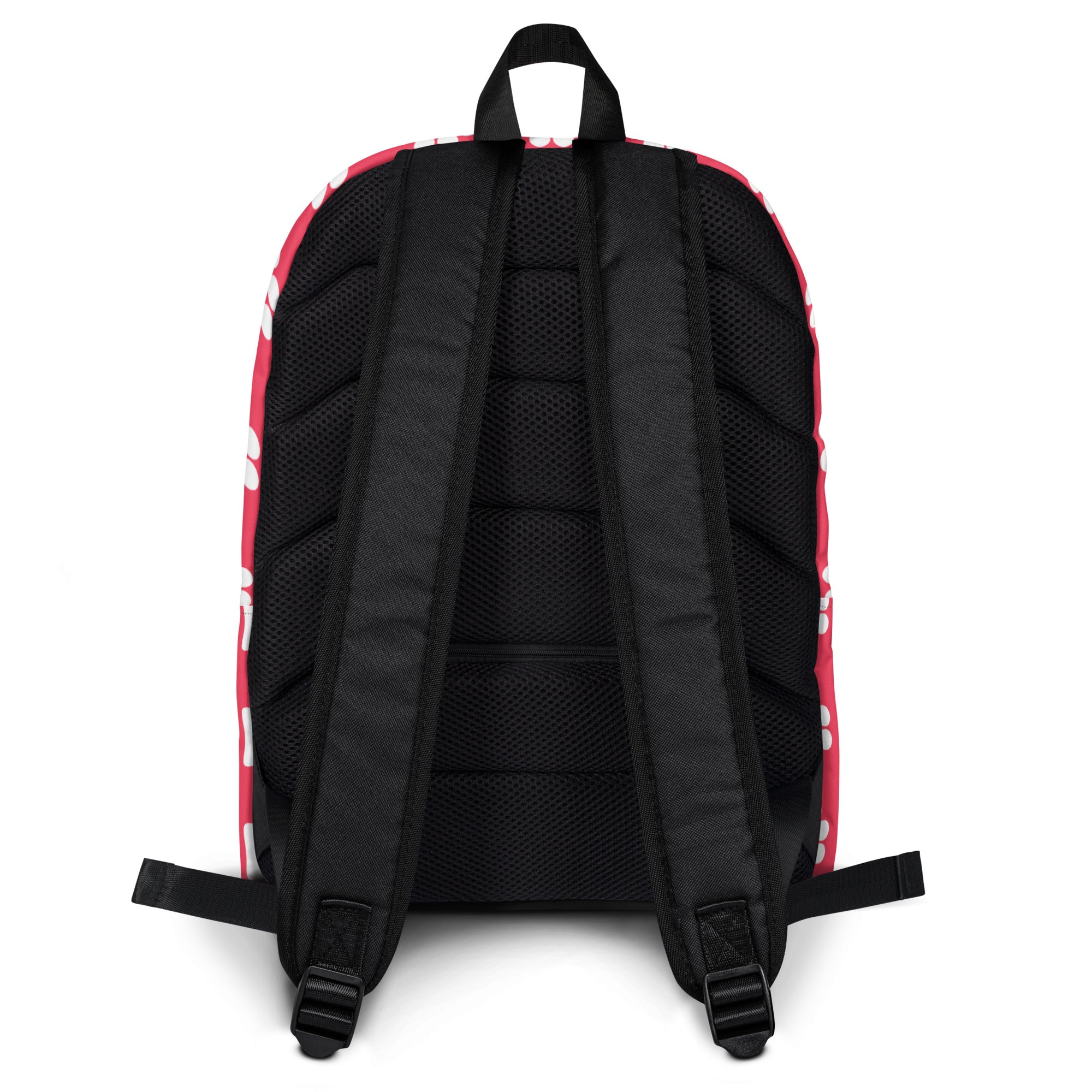 Girls Bright Pink Paw Print Backpack - Water-Resistant School Bag With Adjustable Padded Straps & Breathable Mesh Back