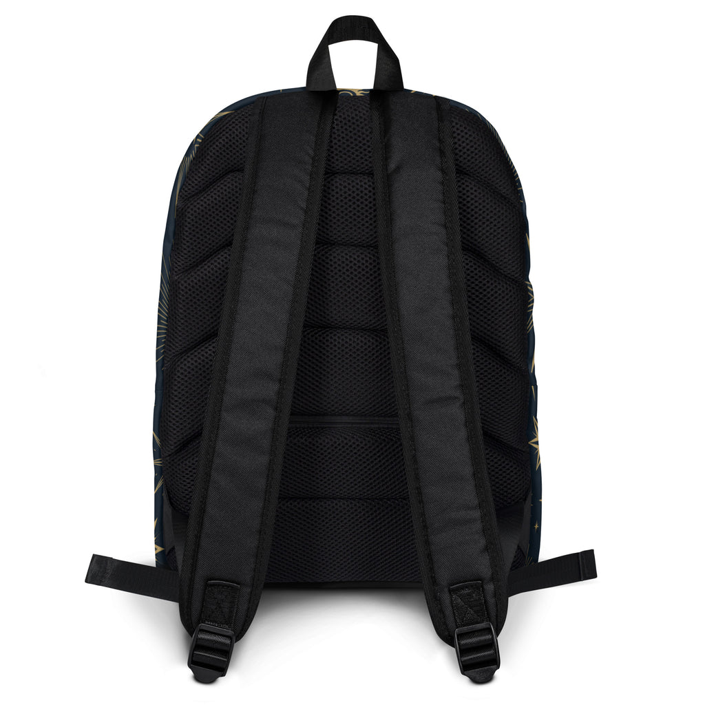 Kids Celestial Sun and Moon Backpack - Water-Resistant School Bag With Adjustable Padded Straps & Breathable Mesh Back
