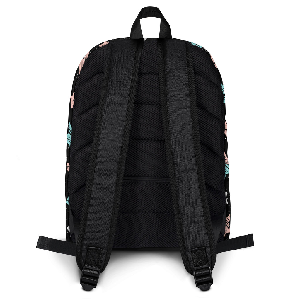 Girls Doodle Star Backpack - Water-Resistant School Bag With Adjustable Padded Straps & Breathable Mesh Back