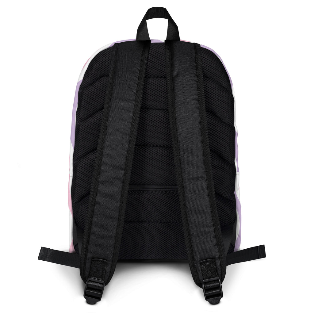Girls Pink Wave Backpack - Water-Resistant School Bag With Adjustable Padded Straps & Breathable Mesh Back