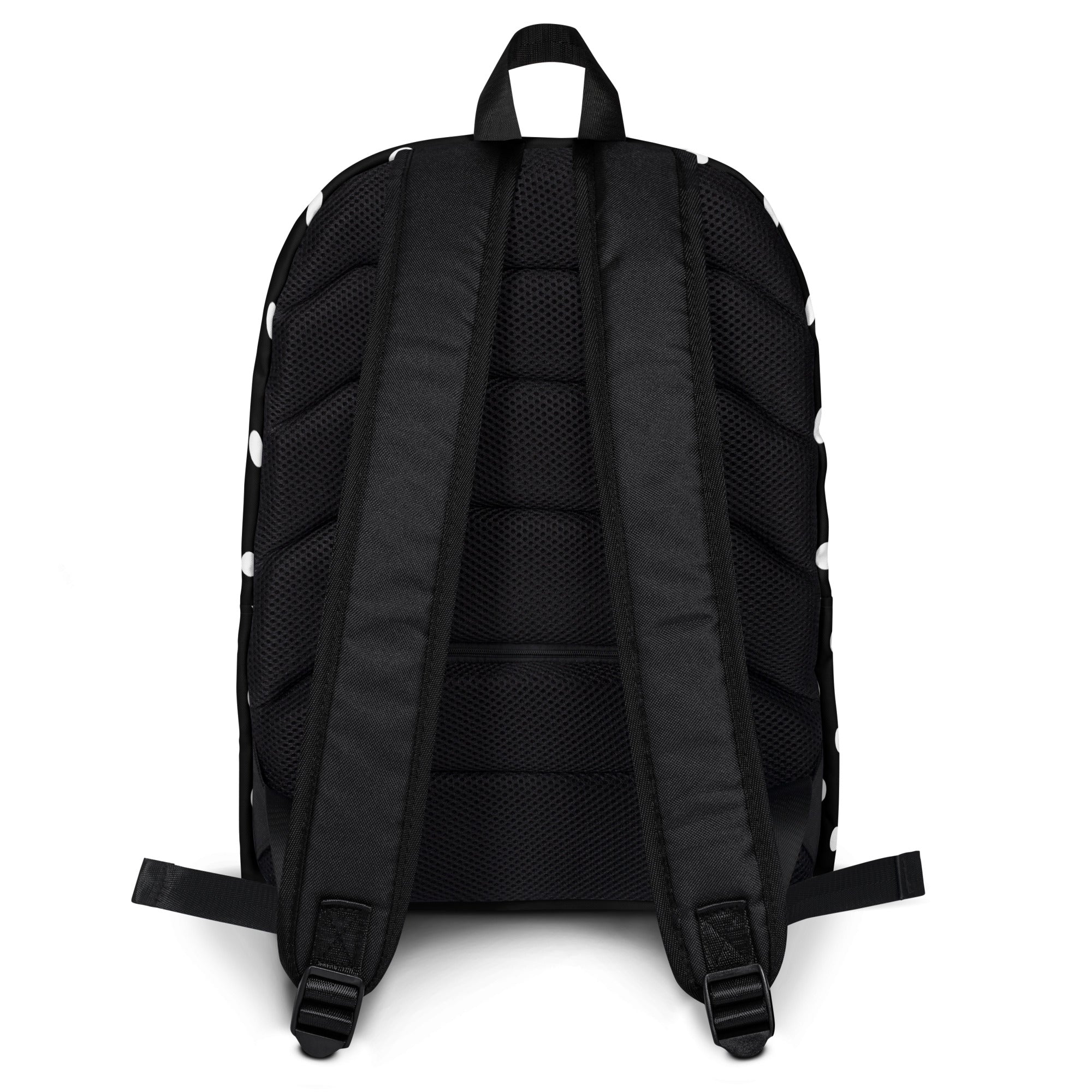 Kids Black Polka Dot Backpack - Water-Resistant School Bag With Adjustable Padded Straps & Breathable Mesh Back