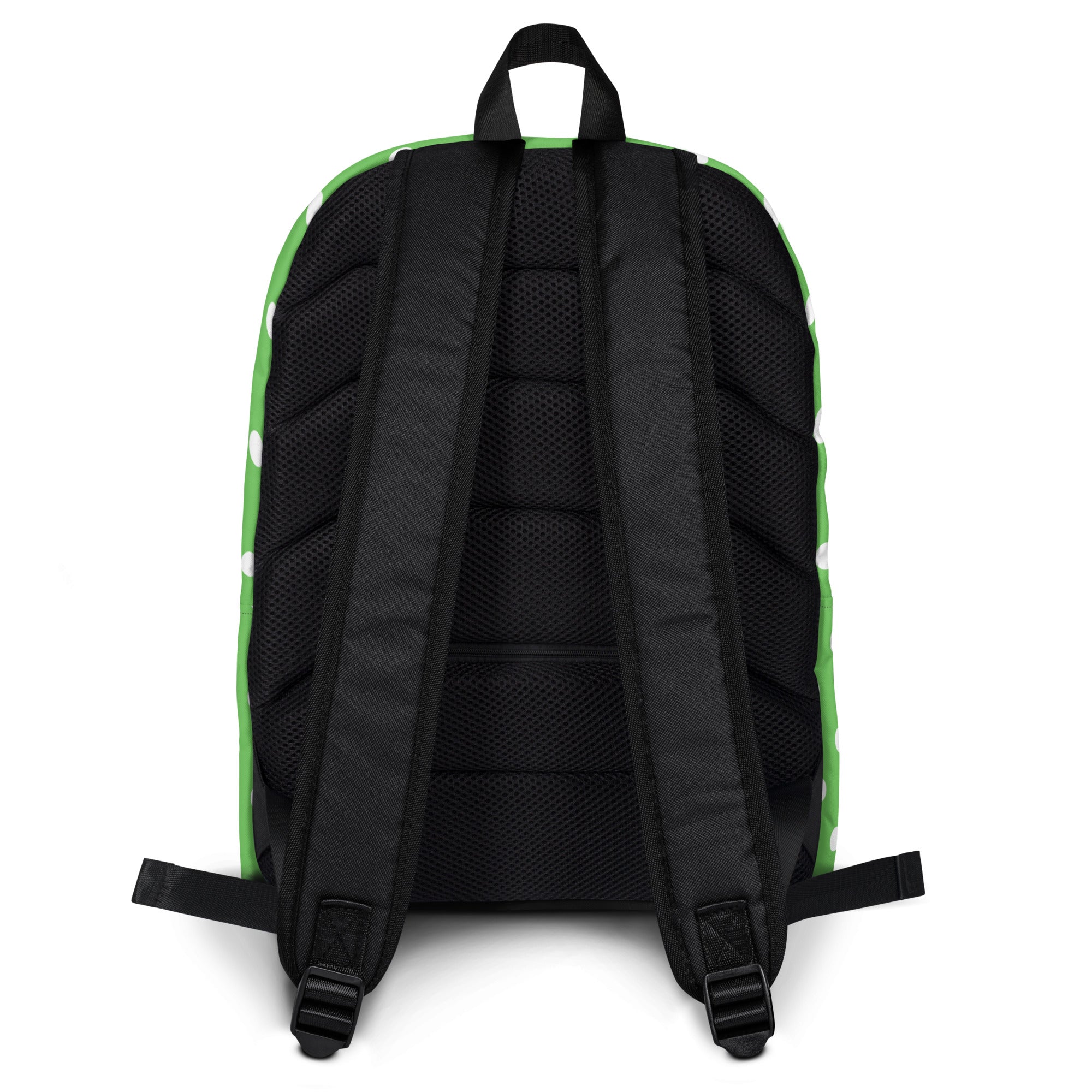Kids Green Polka Dot Backpack - Water-Resistant School Bag With Adjustable Padded Straps & Breathable Mesh Back