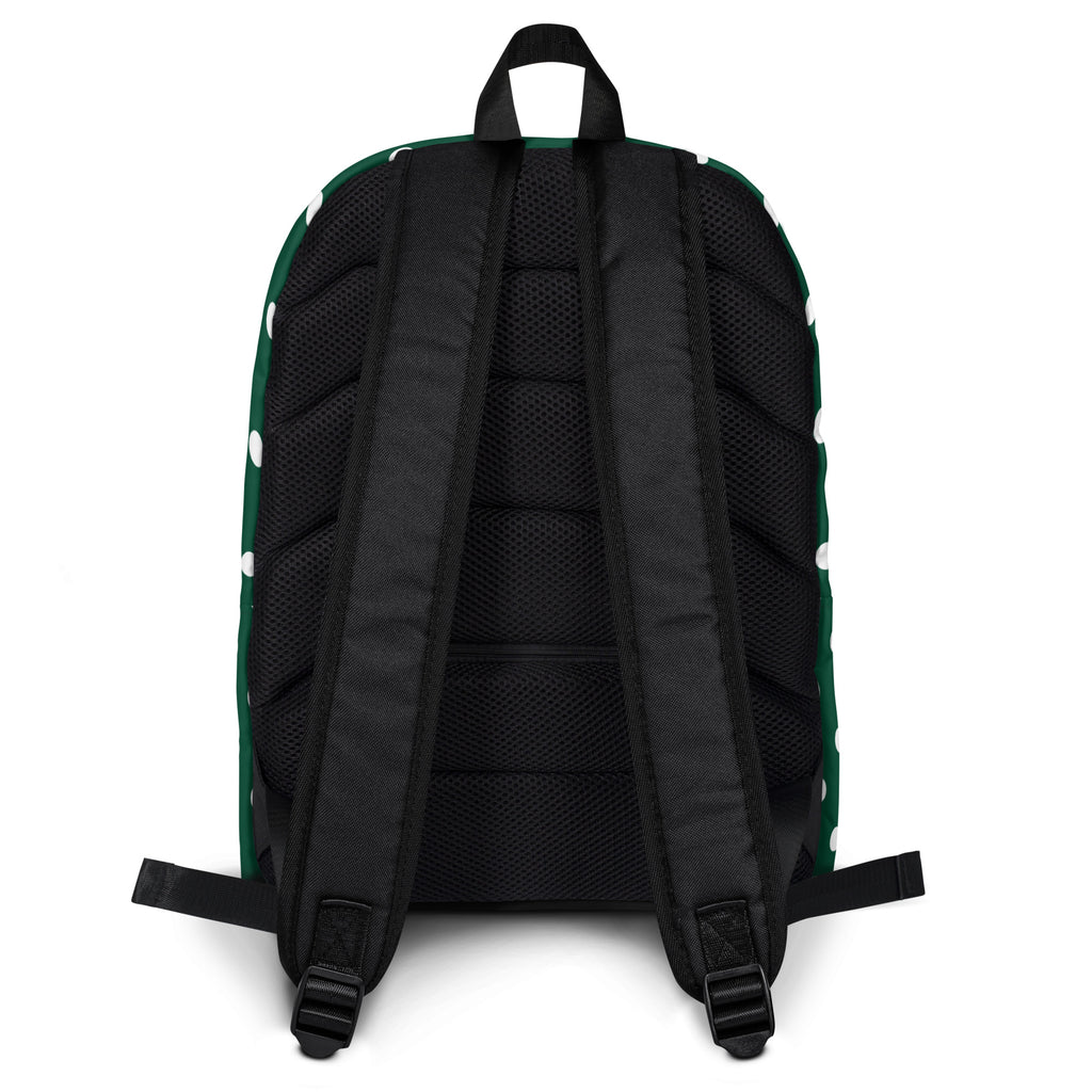 Kids Forest Green Polka Dot Backpack - Water-Resistant School Bag With Adjustable Padded Straps & Breathable Mesh Back