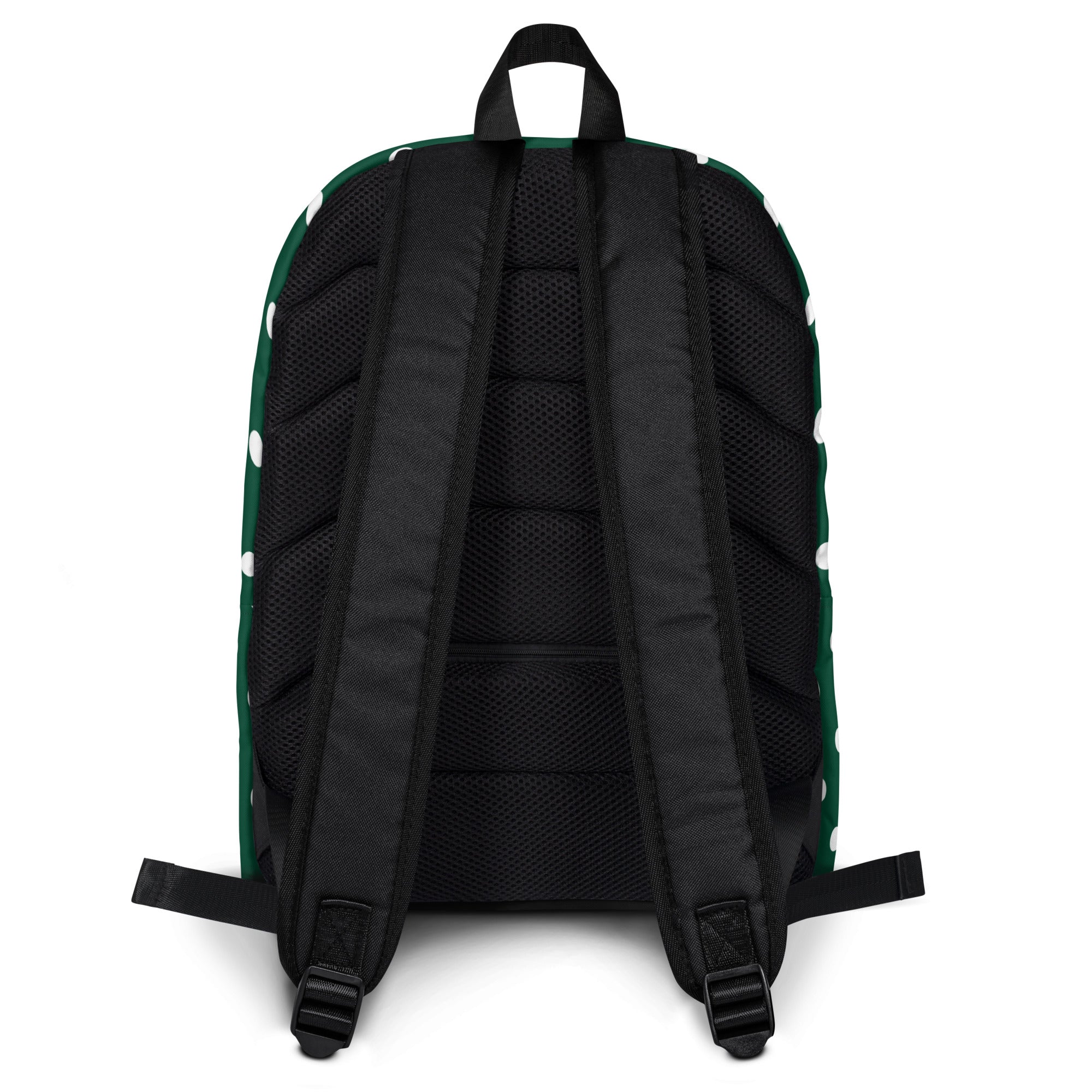 Kids Forest Green Polka Dot Backpack - Water-Resistant School Bag With Adjustable Padded Straps & Breathable Mesh Back