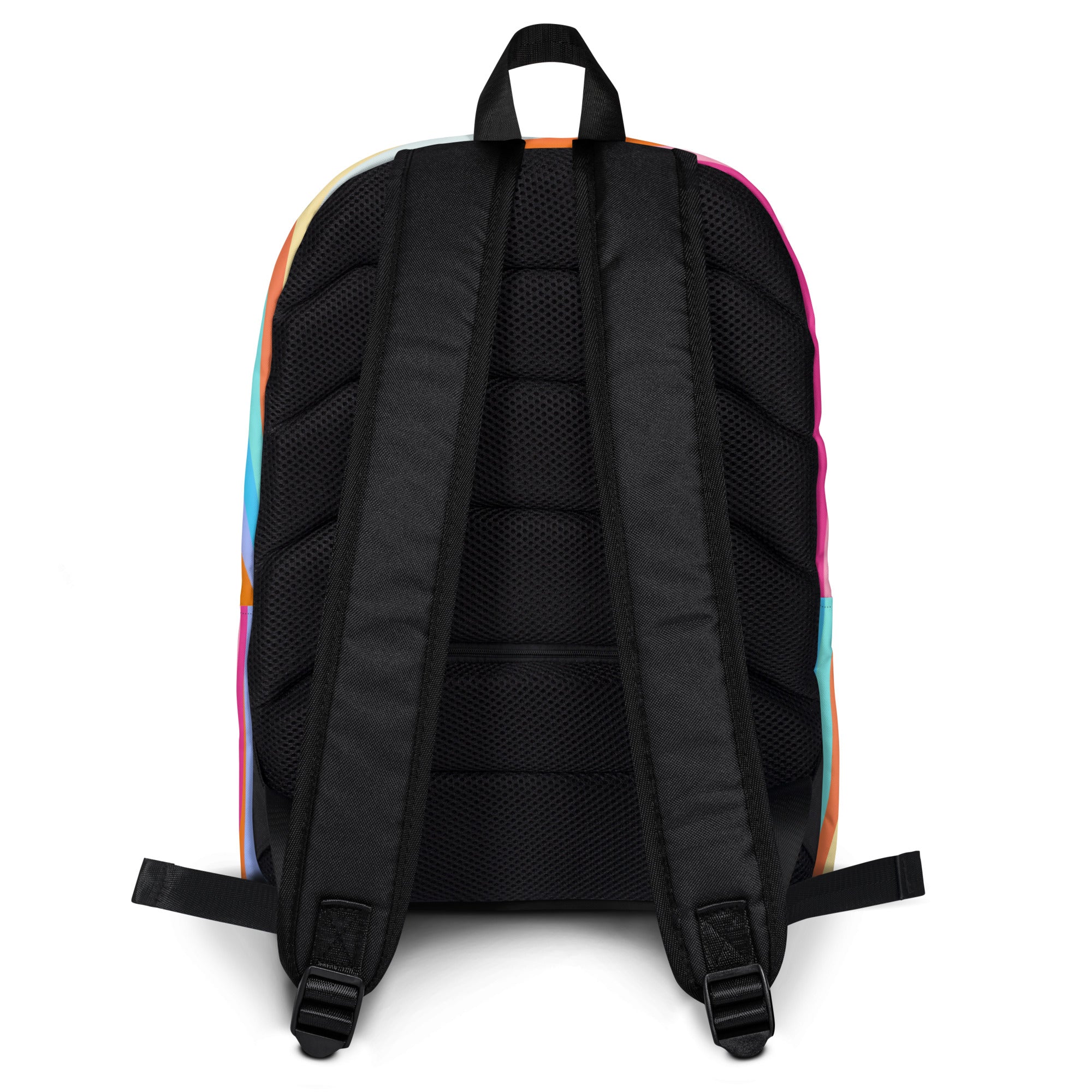 Girls Colorful Wavy Sand Stripe Backpack - Water-Resistant School Bag With Adjustable Padded Straps & Breathable Mesh Back