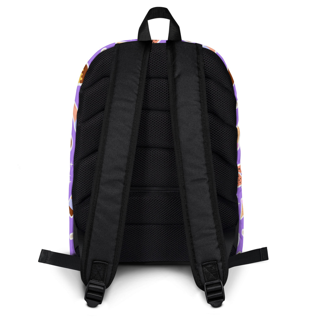 Girls Purple Ice Cream Backpack - Water-Resistant School Bag With Adjustable Padded Straps & Breathable Mesh Back