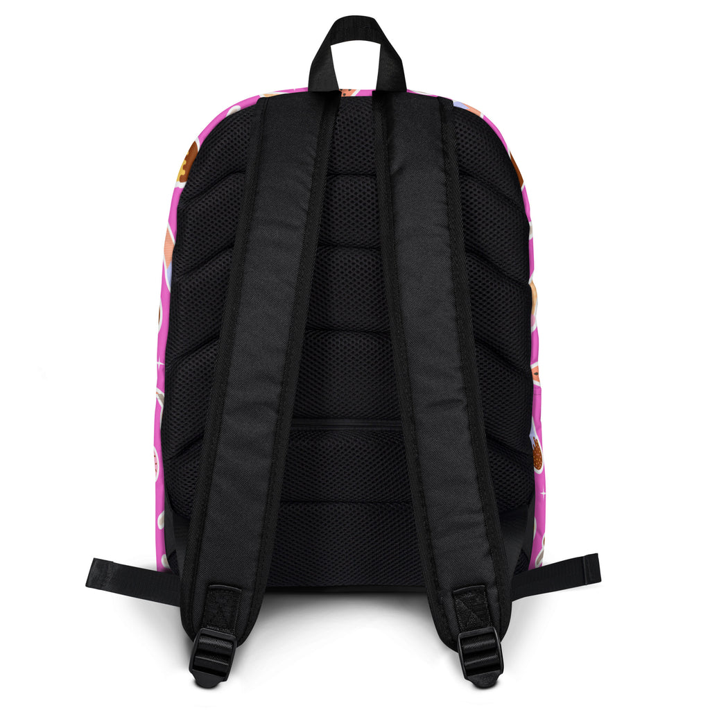 Girls Pink Ice Cream Backpack - Water-Resistant School Bag With Adjustable Padded Straps & Breathable Mesh Back