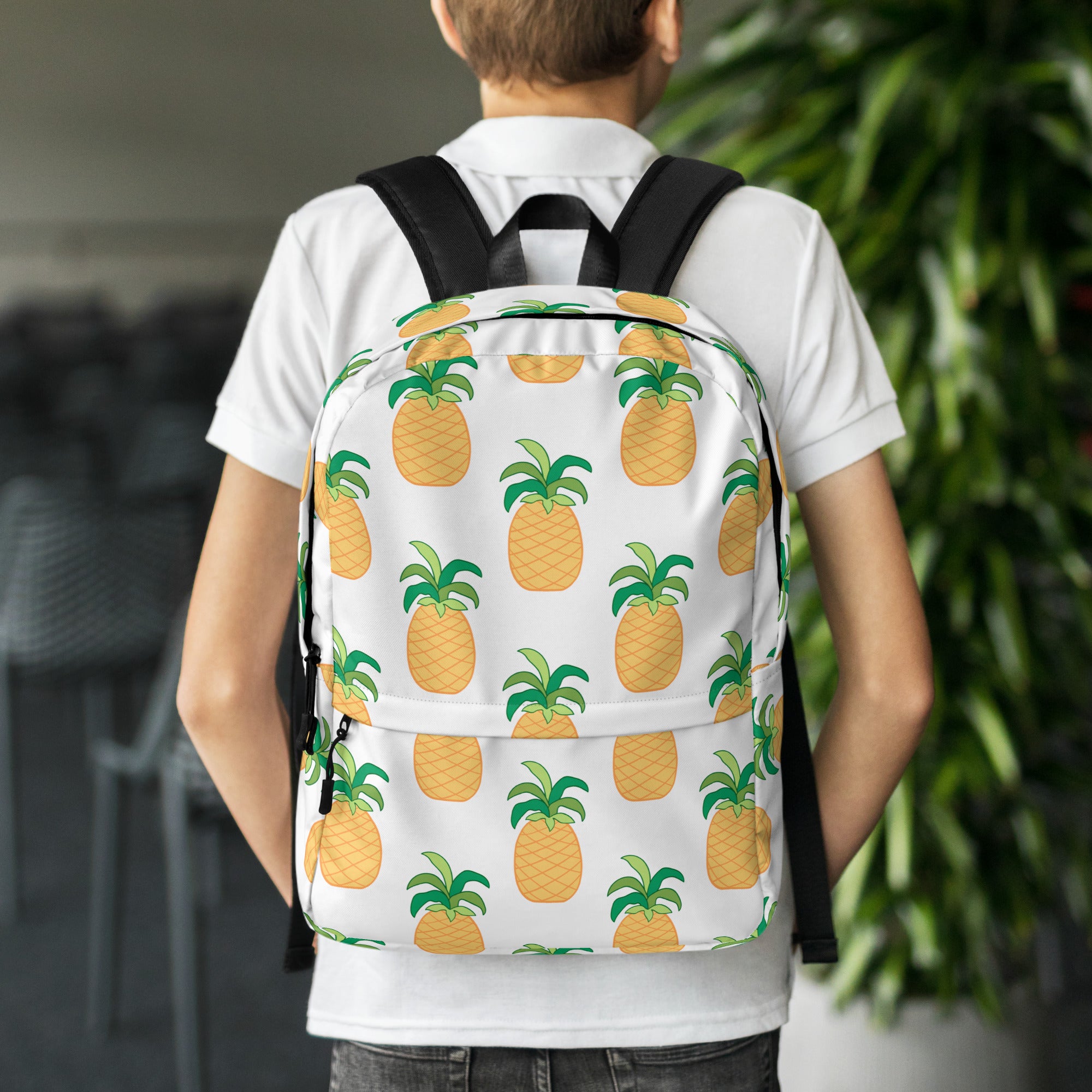 Kids Pineapple Backpack - Water-Resistant School Bag With Adjustable Padded Straps & Breathable Mesh Back