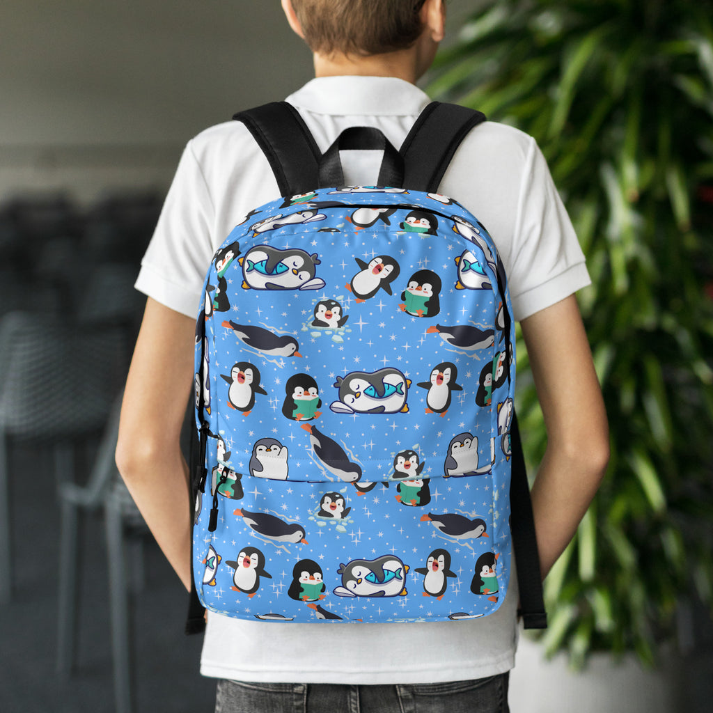 Kids Penguin Backpack - Water-Resistant School Bag With Adjustable Padded Straps & Breathable Mesh Back