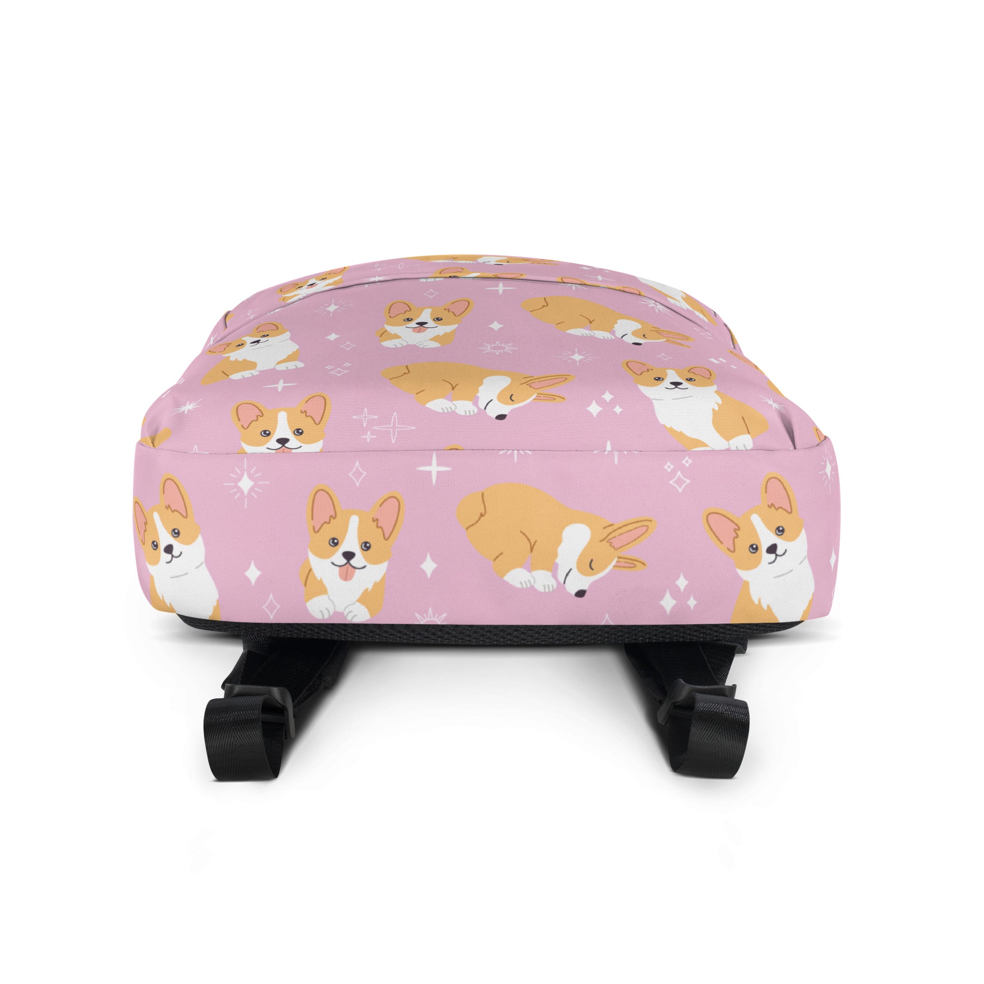 Girls Pink Corgi Dog Backpack