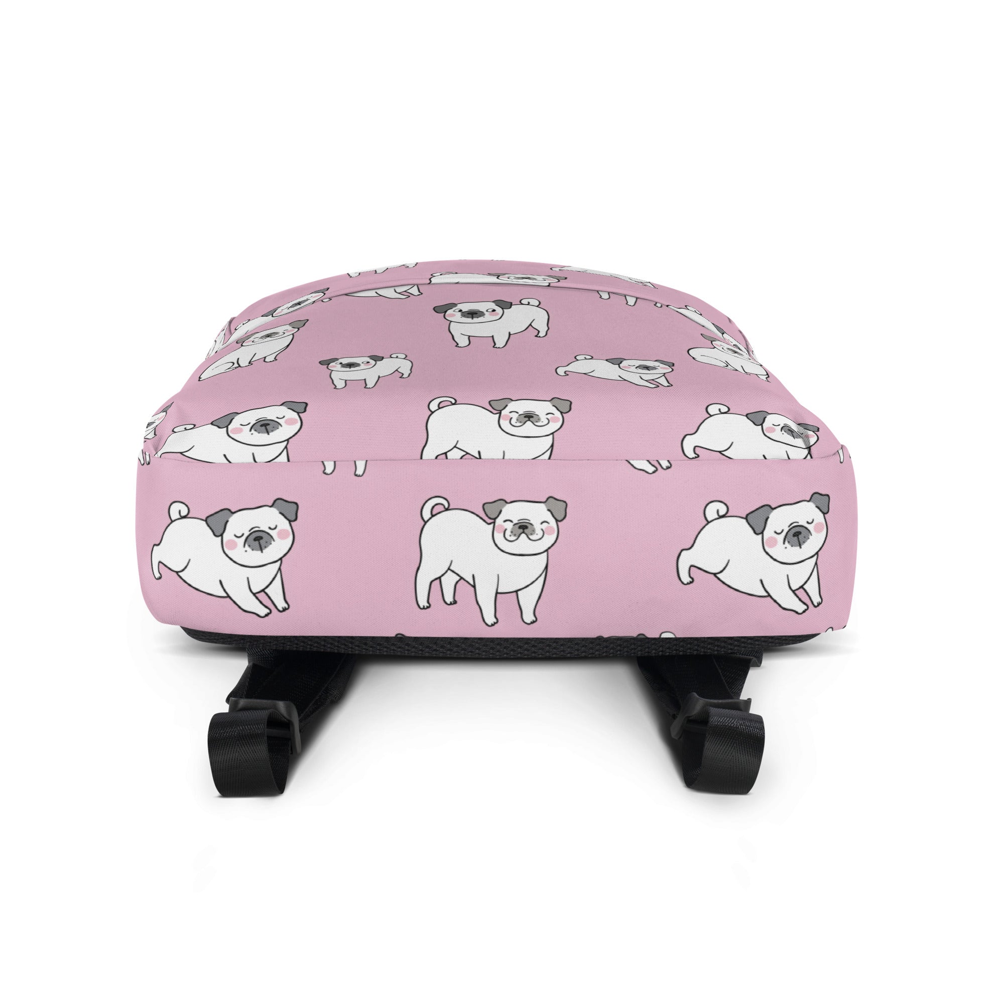 Girls Pink Pug Backpack