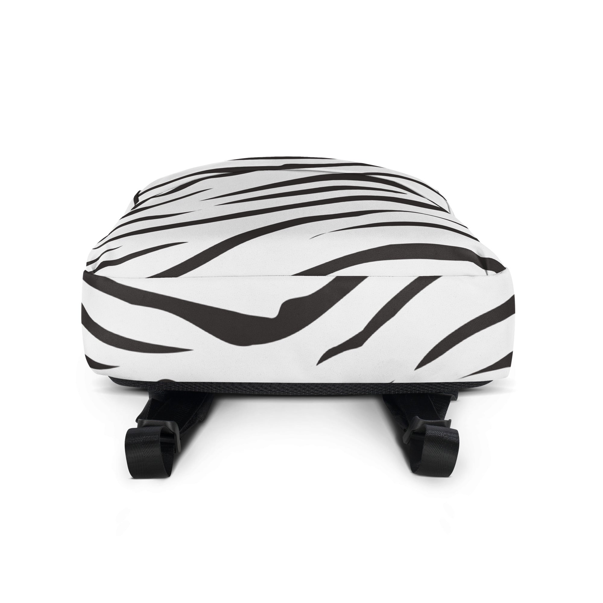 Kids zebra print backpack in white and black zebra stripes made of soft fabric material for everyday use