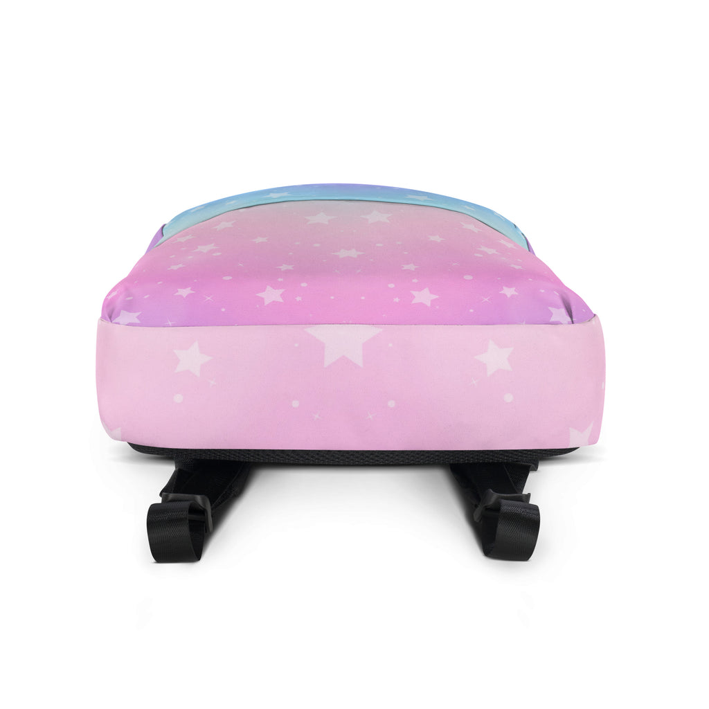 Girls Rainbow Stars Backpack - Water-Resistant School Bag With Adjustable Padded Straps & Breathable Mesh Back