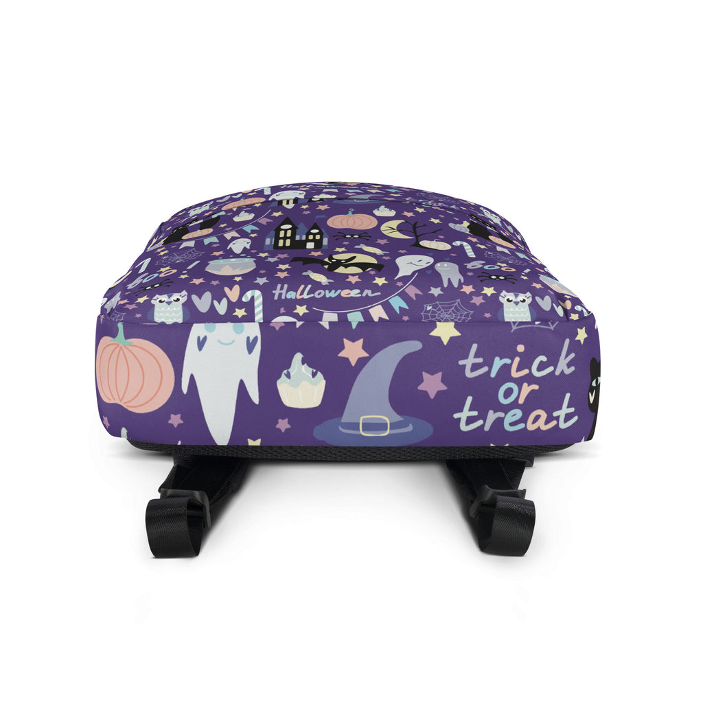 Kids Spooky Halloween Backpack - Water-Resistant School Bag With Adjustable Padded Straps & Breathable Mesh Back