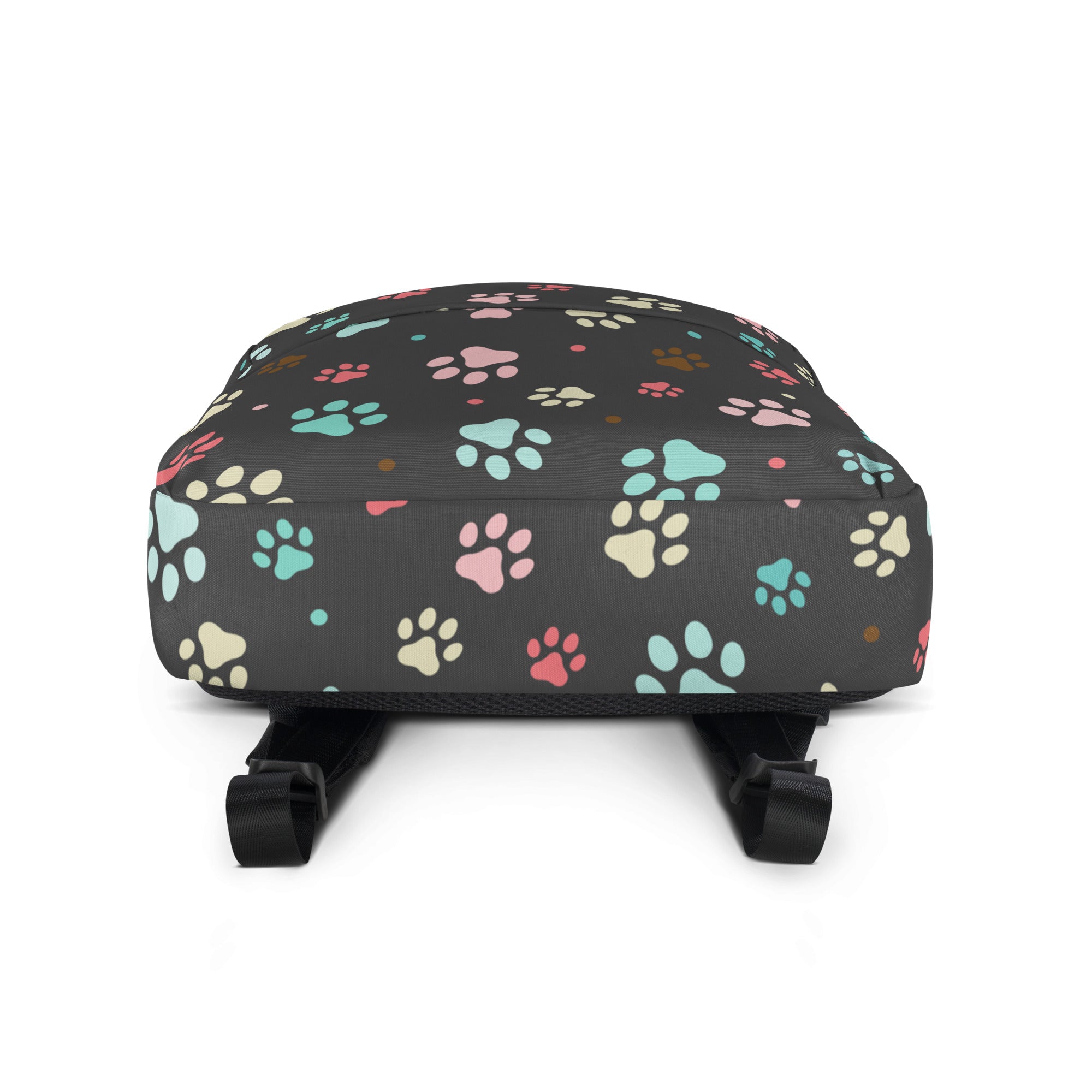 Kids Colorful Paw Print Backpack - Water-Resistant School Bag With Adjustable Padded Straps & Breathable Mesh Back