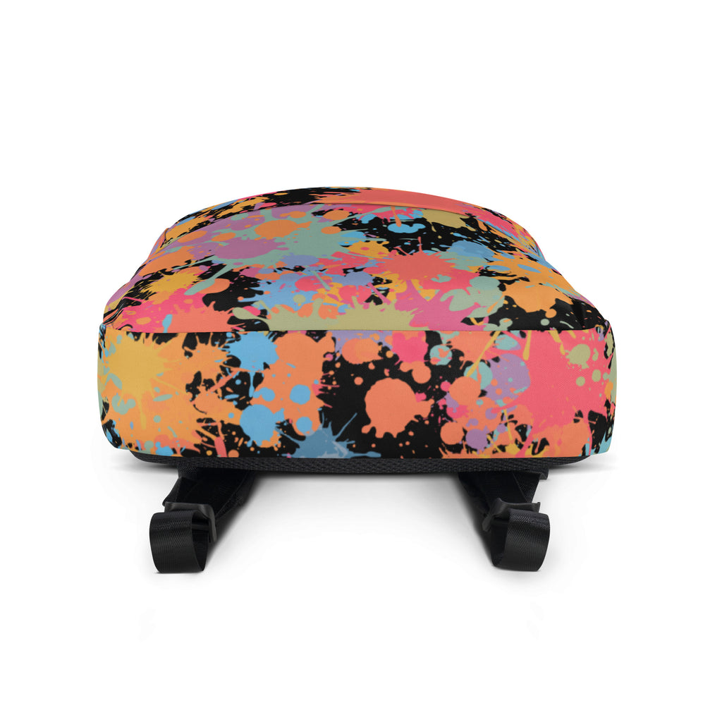 Kids Paint Splatter Backpack - Water-Resistant School Bag With Adjustable Padded Straps & Breathable Mesh Back