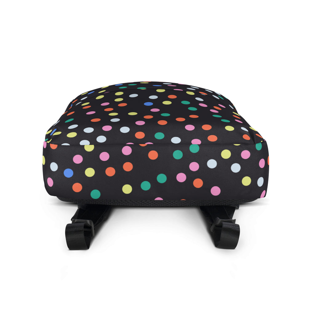 Kids Colorful Dots Backpack - Water-Resistant School Bag With Adjustable Padded Straps & Breathable Mesh Back