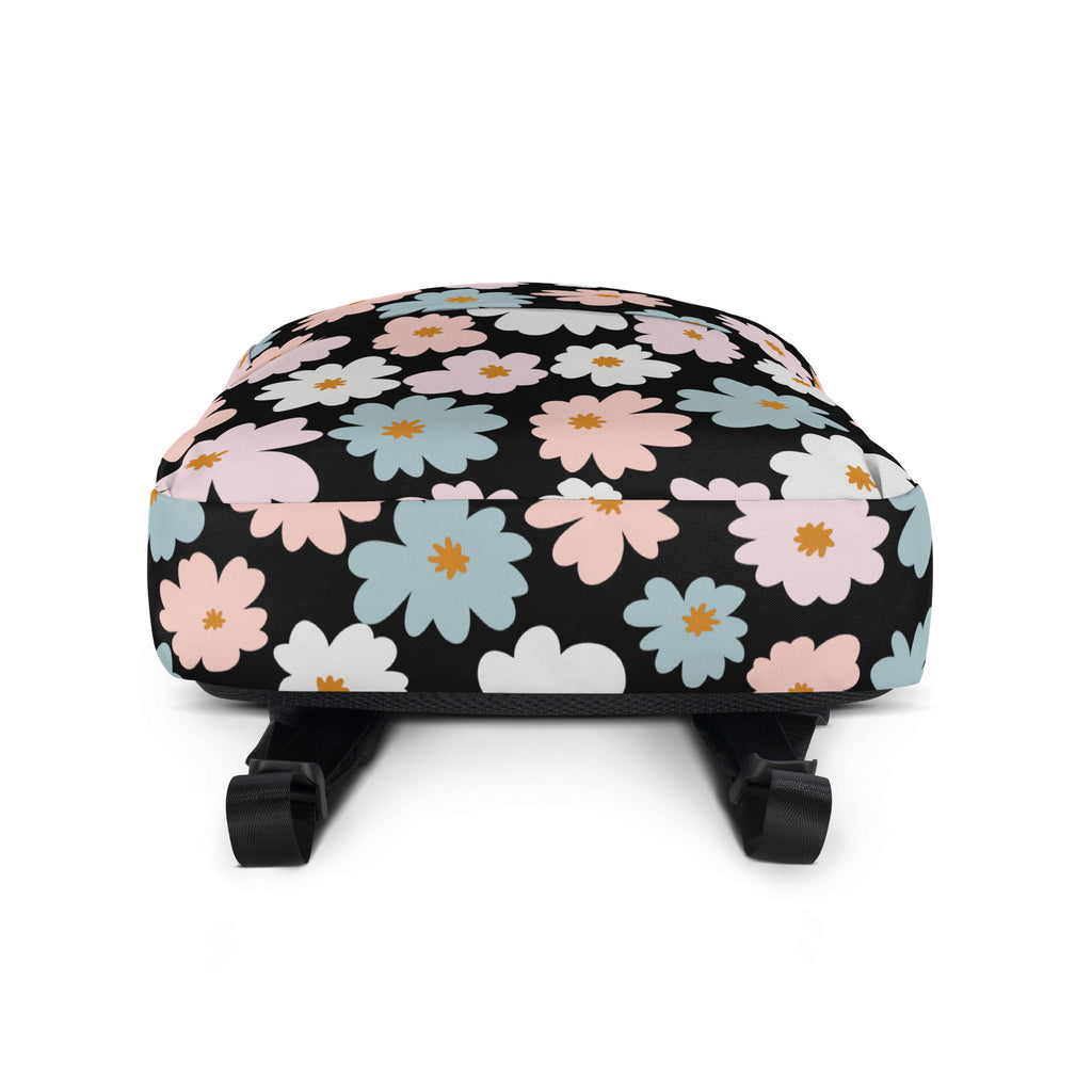 Girls Retro Floral Backpack - Water-Resistant School Bag With Adjustable Padded Straps & Breathable Mesh Back