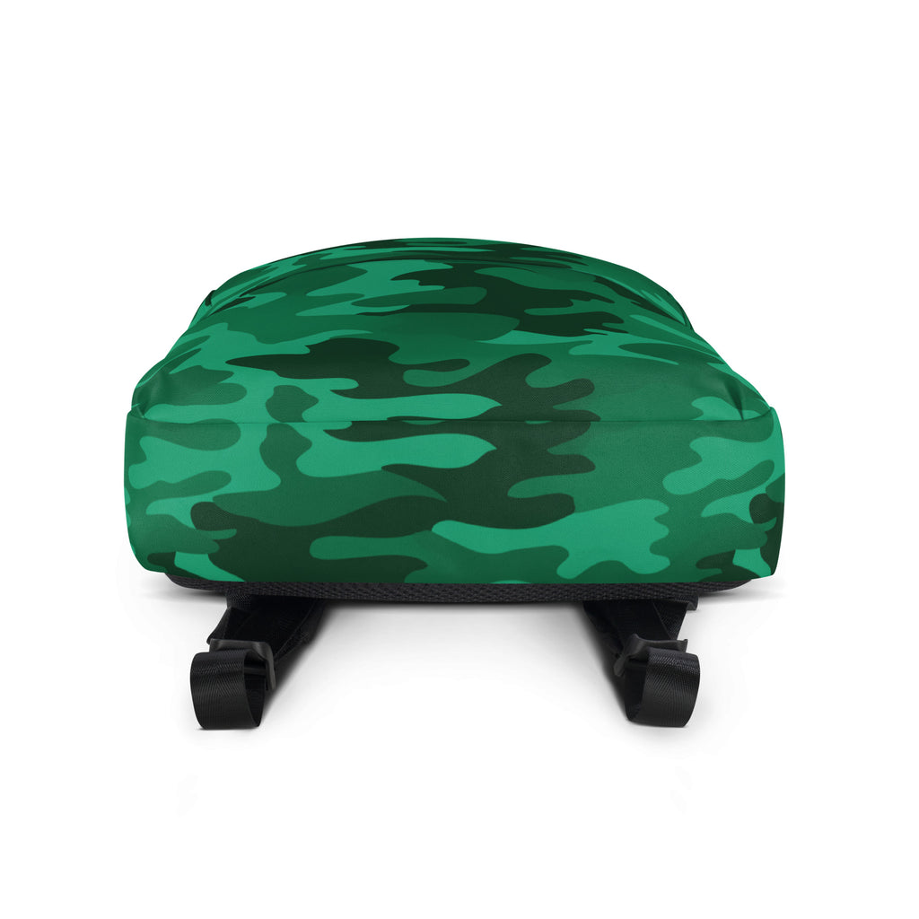Kids Green Camouflage Backpack - Water-Resistant School Bag With Adjustable Padded Straps & Breathable Mesh Back