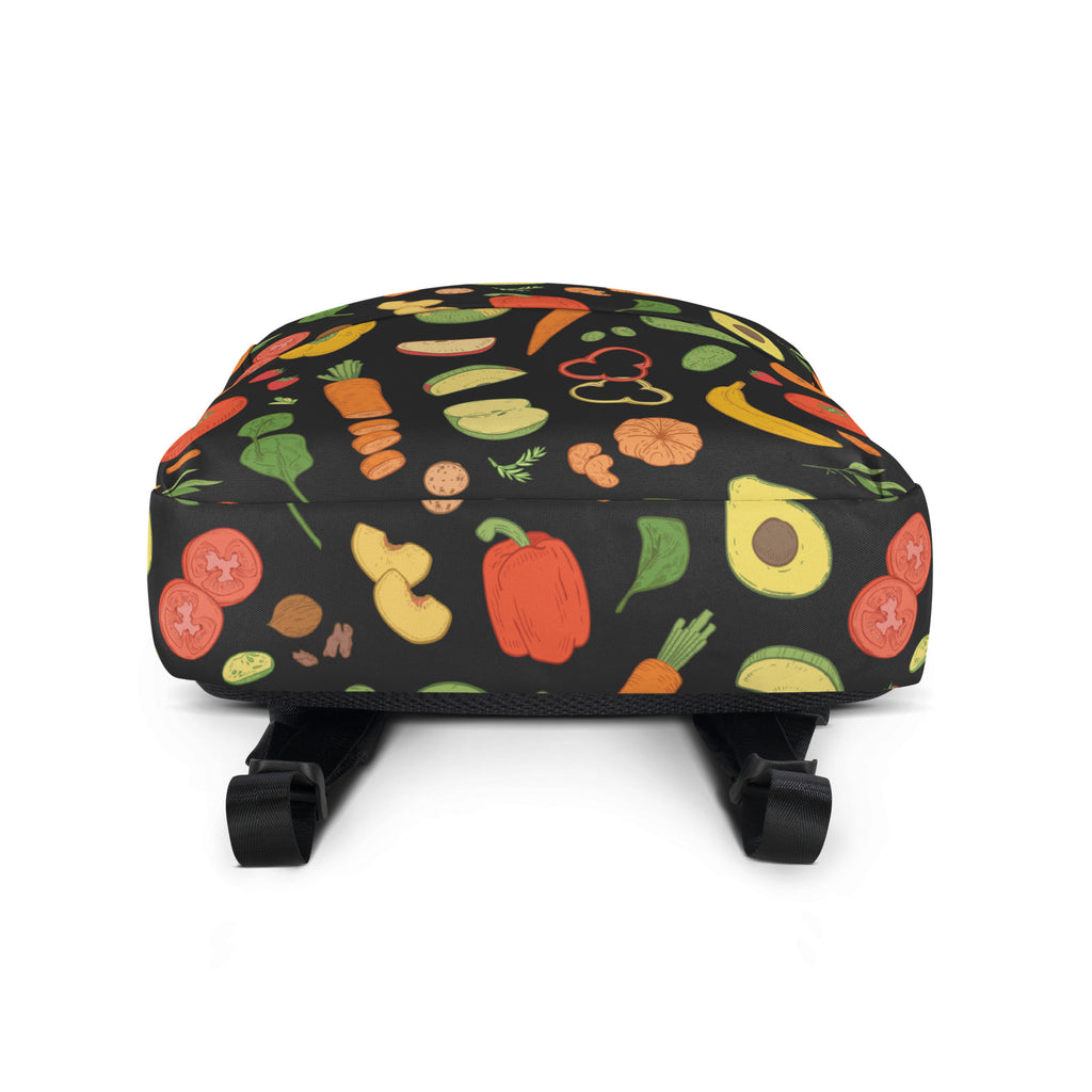 Kids Veggies & Fruit Backpack - Water-Resistant School Bag With Adjustable Padded Straps & Breathable Mesh Back