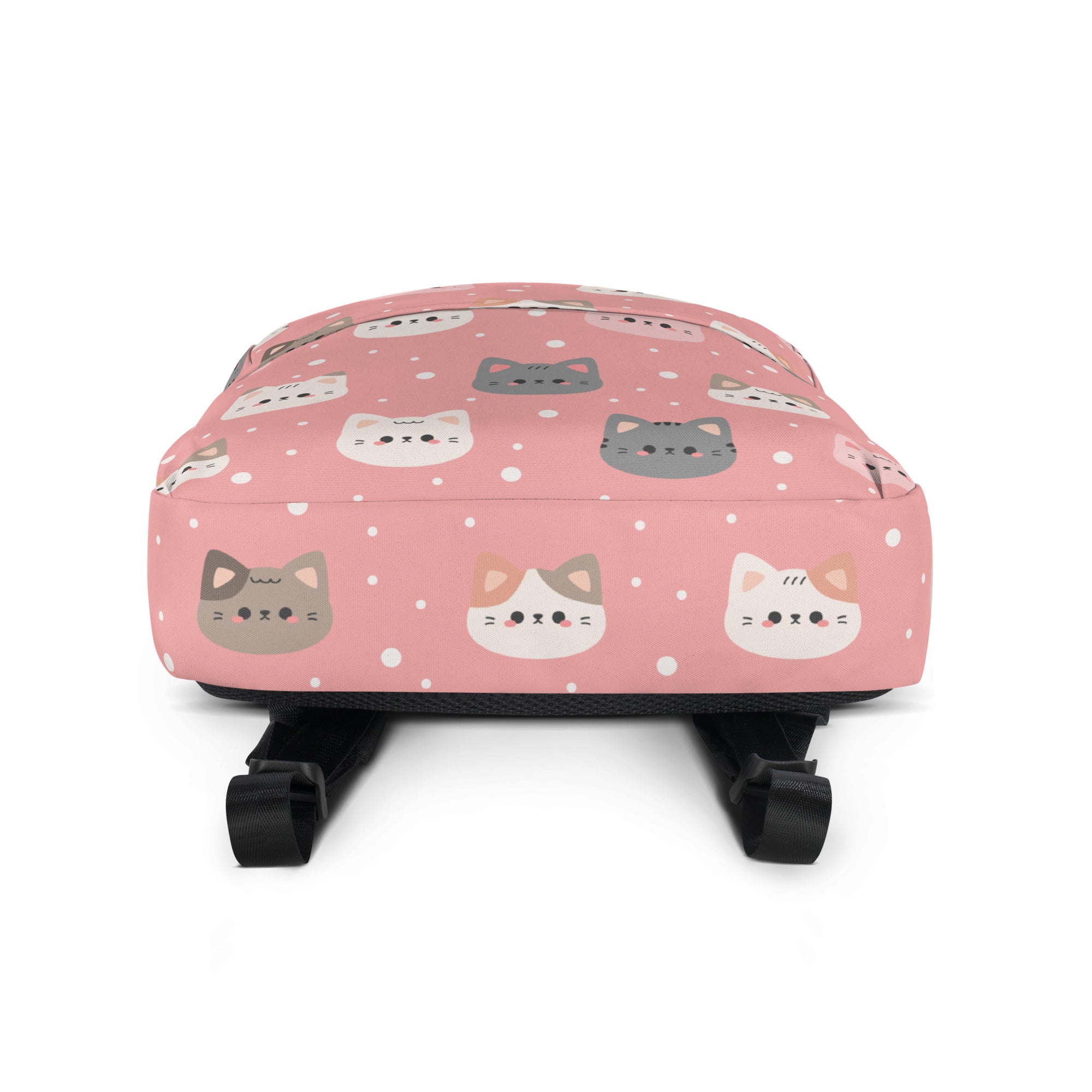 Girls Pink Cat Backpack - Water-Resistant School Bag With Adjustable Padded Straps & Breathable Mesh Back