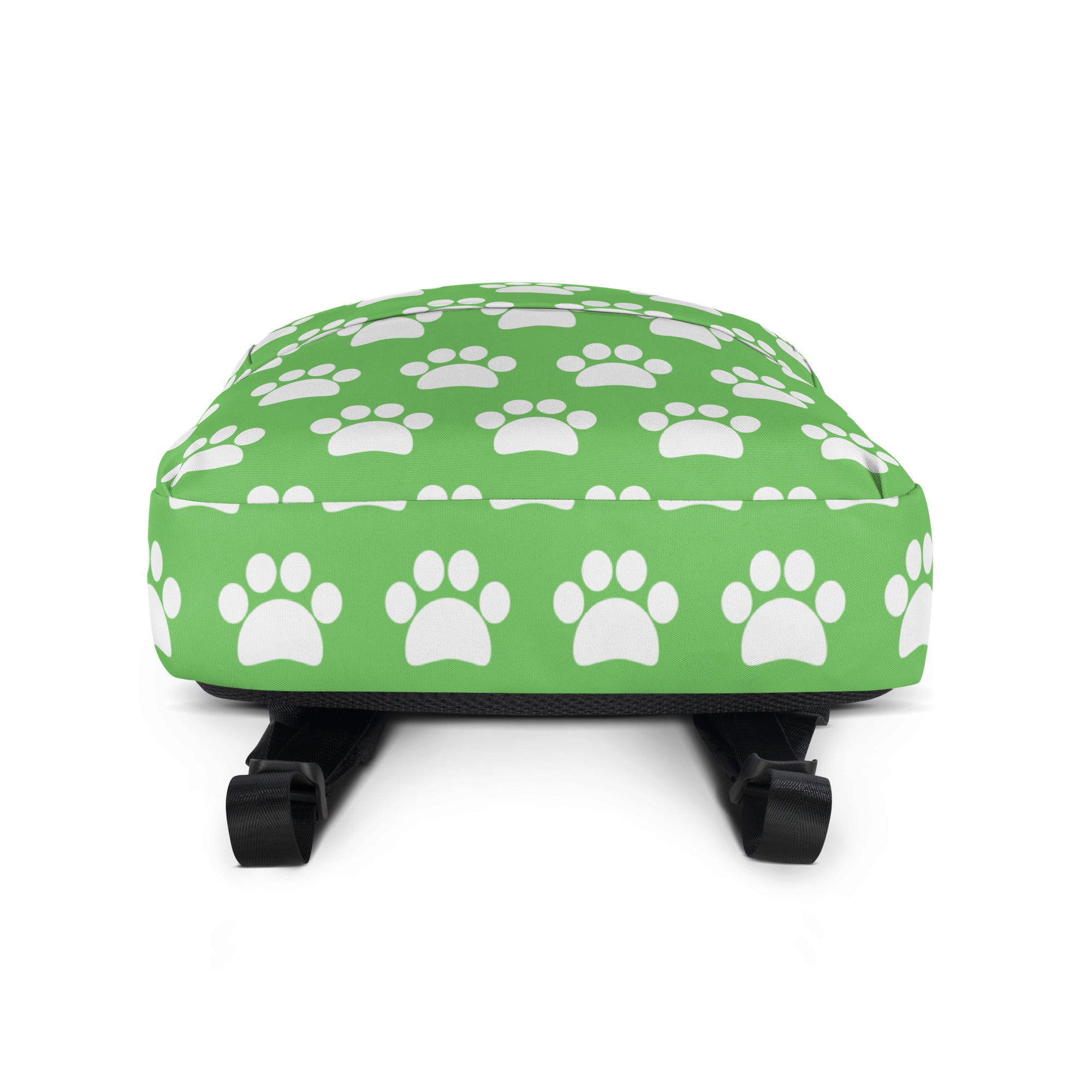 Kids Green Paw Print Backpack - Water-Resistant School Bag With Adjustable Padded Straps & Breathable Mesh Back