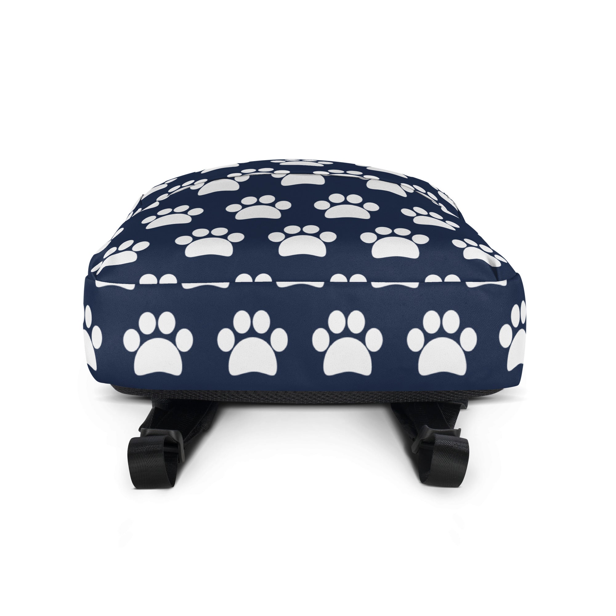 Kids Navy Paw Print Backpack - Water-Resistant School Bag With Adjustable Padded Straps & Breathable Mesh Back