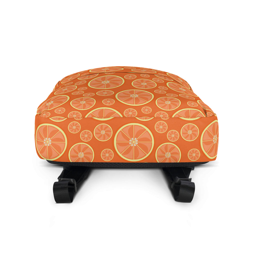 Kids Orange Citrus Backpack - Water-Resistant School Bag With Adjustable Padded Straps & Breathable Mesh Back