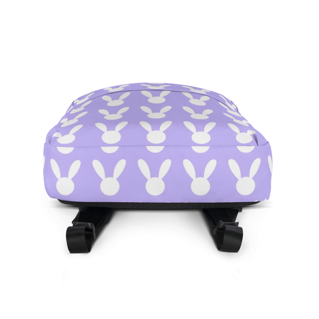Girls Purple Bunny Backpack - Water-Resistant School Bag With Adjustable Padded Straps & Breathable Mesh Back