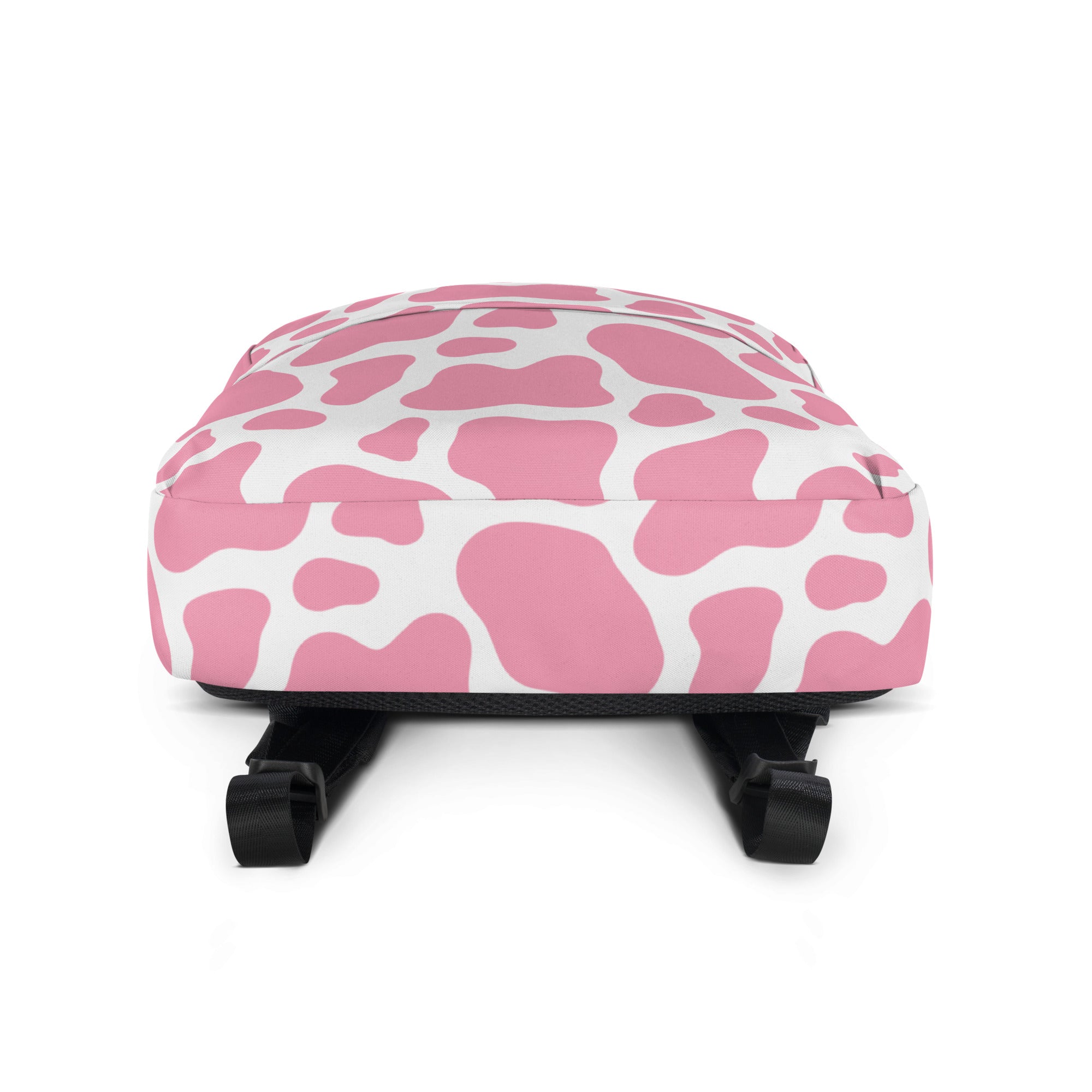 Girls Pink Cow Print Backpack - Water-Resistant School Bag With Adjustable Padded Straps & Breathable Mesh Back