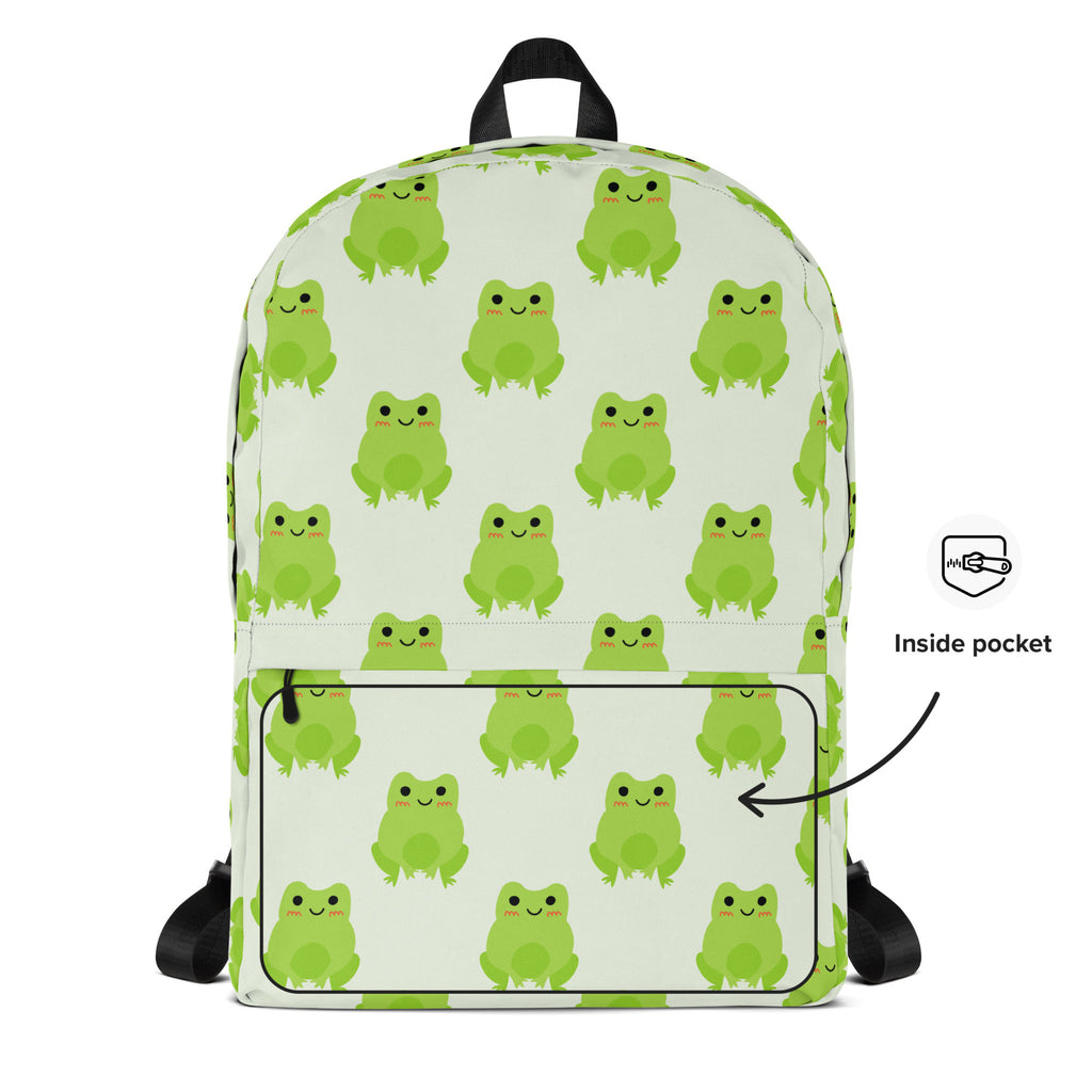 Kids Green Frog Backpack