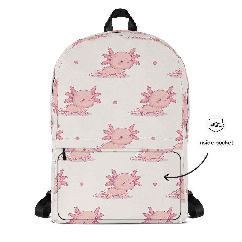 Girls Pink Axolotl Backpack